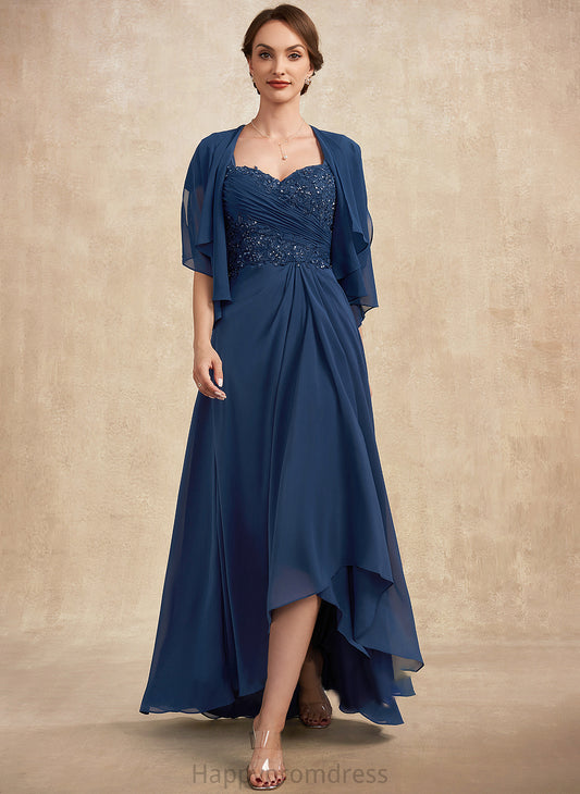 With Mother of the Bride Dresses Dress Ruffle Mother the Asymmetrical A-Line Sweetheart Chiffon Bride Beading Sequins Lace of Dixie