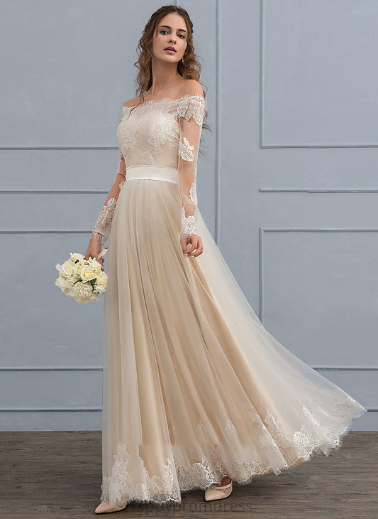 Tulle Kaydence Wedding Dresses Lace Floor-Length Wedding A-Line Dress