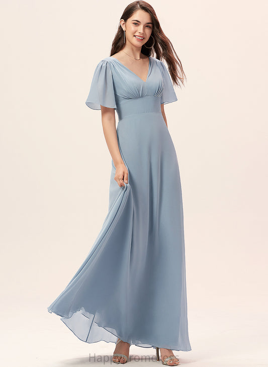 A-Line Straps Floor-Length Silhouette Neckline Length V-neck Fabric Adrienne Sleeveless Scoop Floor Length Bridesmaid Dresses