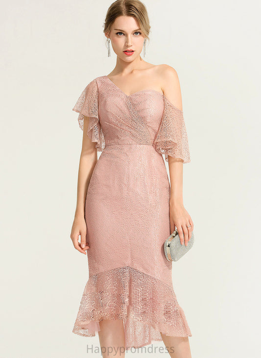 Dress Lace Cocktail Cocktail Dresses Asymmetrical Trumpet/Mermaid Ginny One-Shoulder