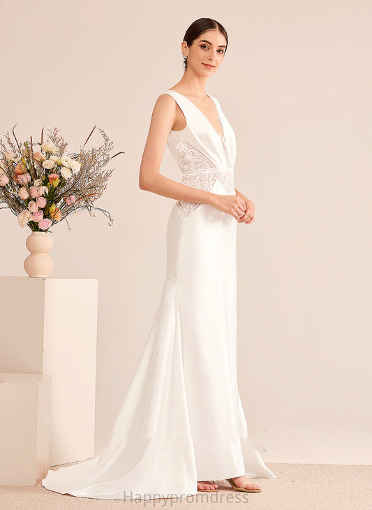 Dress Trumpet/Mermaid Train Wedding Dresses Sequins Court With V-neck Emma Wedding