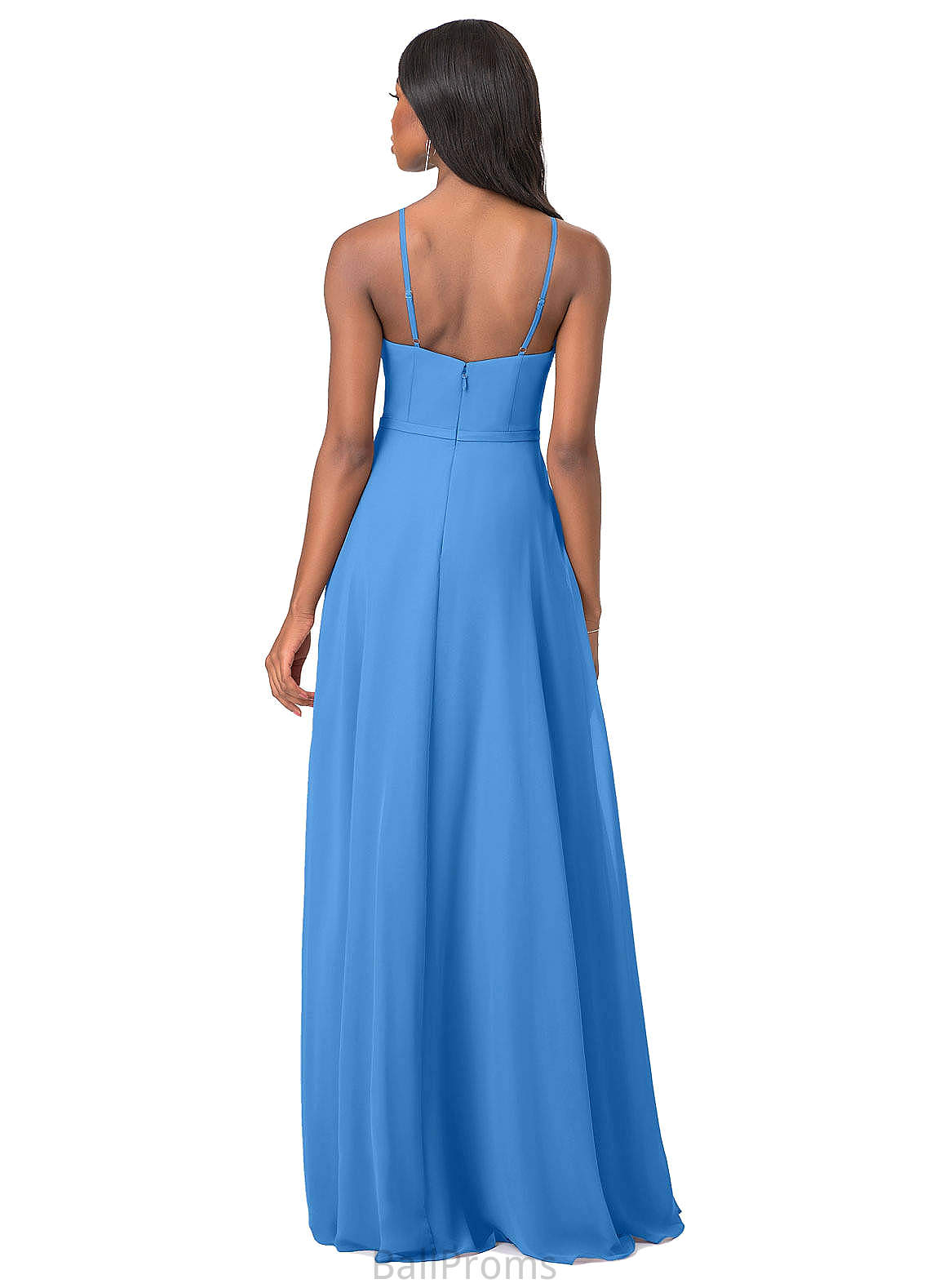 Yadira Floor Length Scoop Sleeveless A-Line/Princess Natural Waist Bridesmaid Dresses