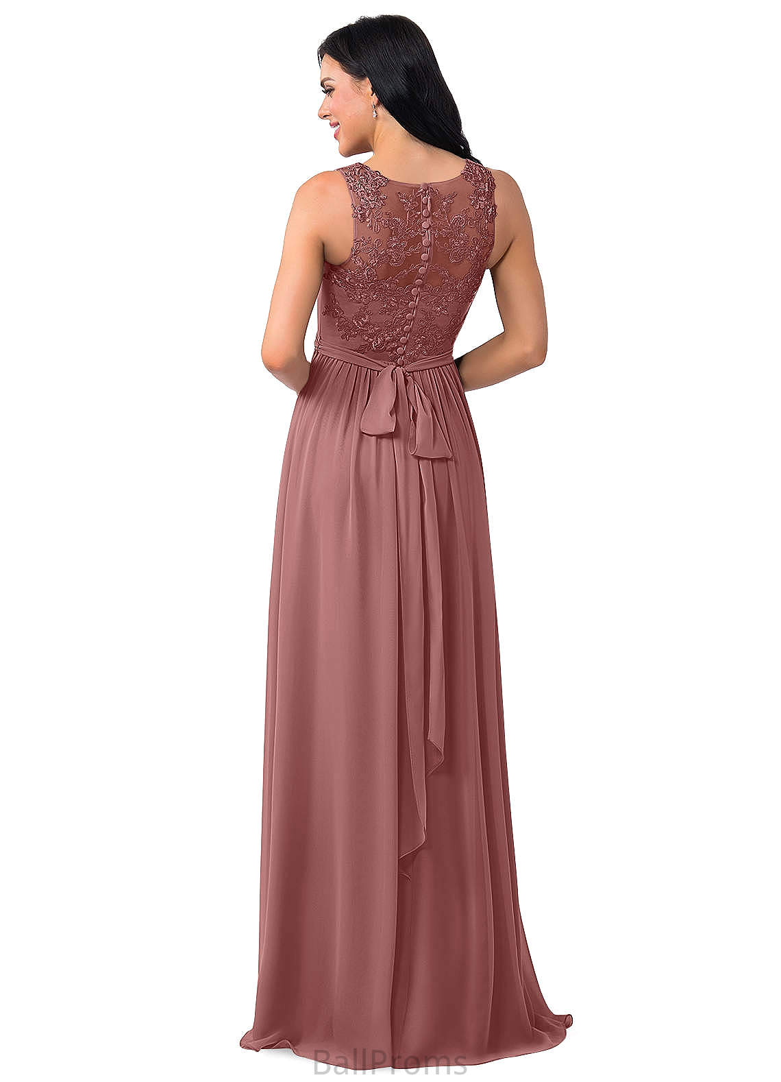 Victoria Natural Waist Floor Length Sleeveless A-Line/Princess V-Neck Bridesmaid Dresses