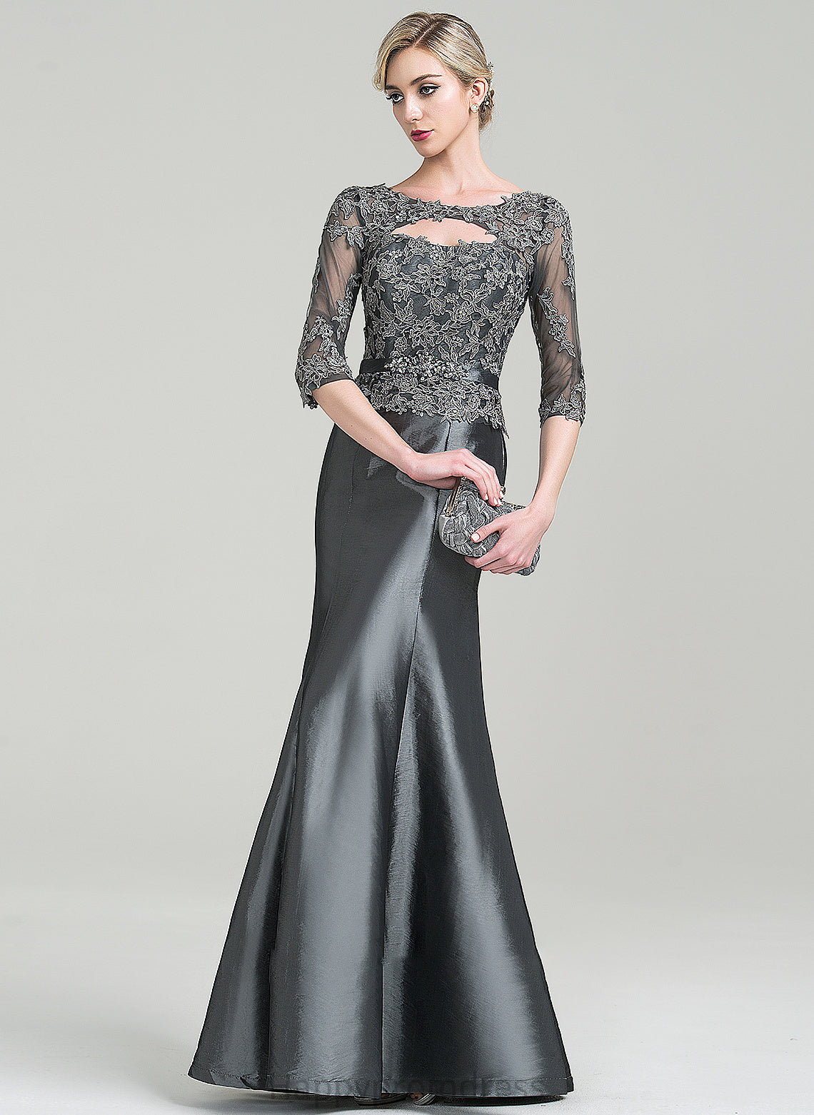 Appliques Lace Sequins Elaine Dress the Neck Beading With Mother of the Bride Dresses Mother Scoop Trumpet/Mermaid Bride Floor-Length of Taffeta