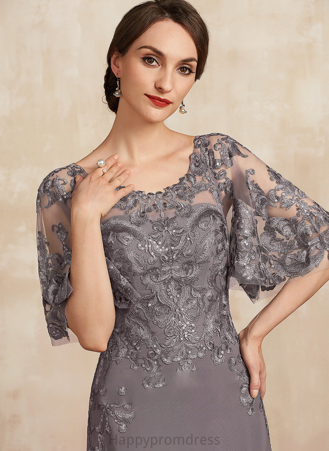 the Lace of With Mother of the Bride Dresses Dress Bride Scoop Chiffon Mother Sequins Neck Floor-Length A-Line Phoenix