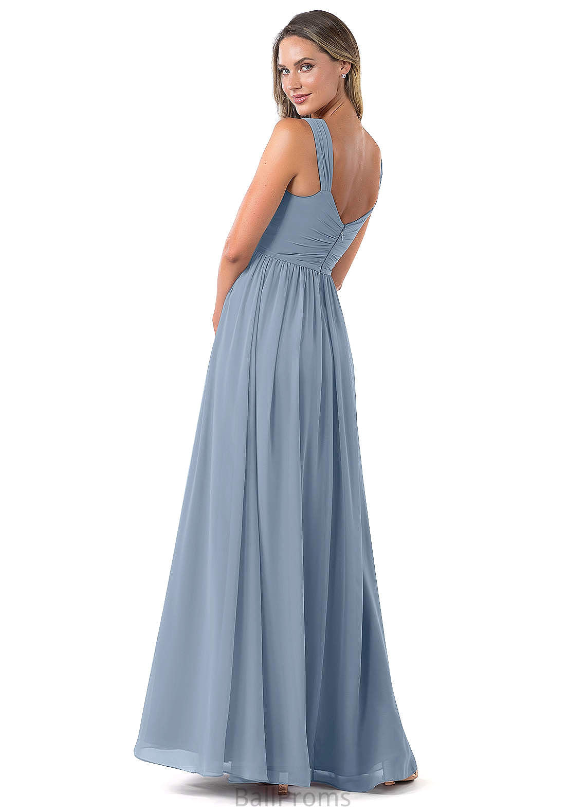 Tamia Natural Waist A-Line/Princess Floor Length Sleeveless Spaghetti Staps Bridesmaid Dresses