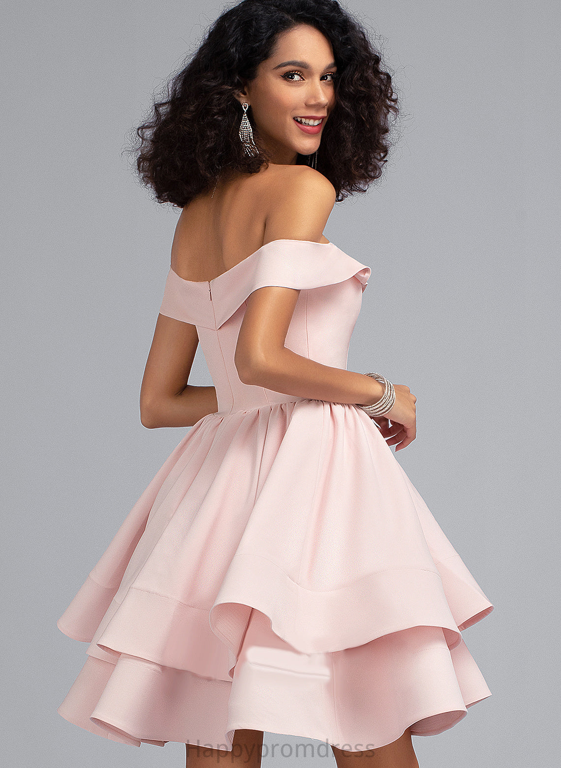 Off Cascading Stretch Ayanna Stretch A-line the Sleeveless Club Dresses Crepe Ruffles Dresses Shoulder Mini Crepe