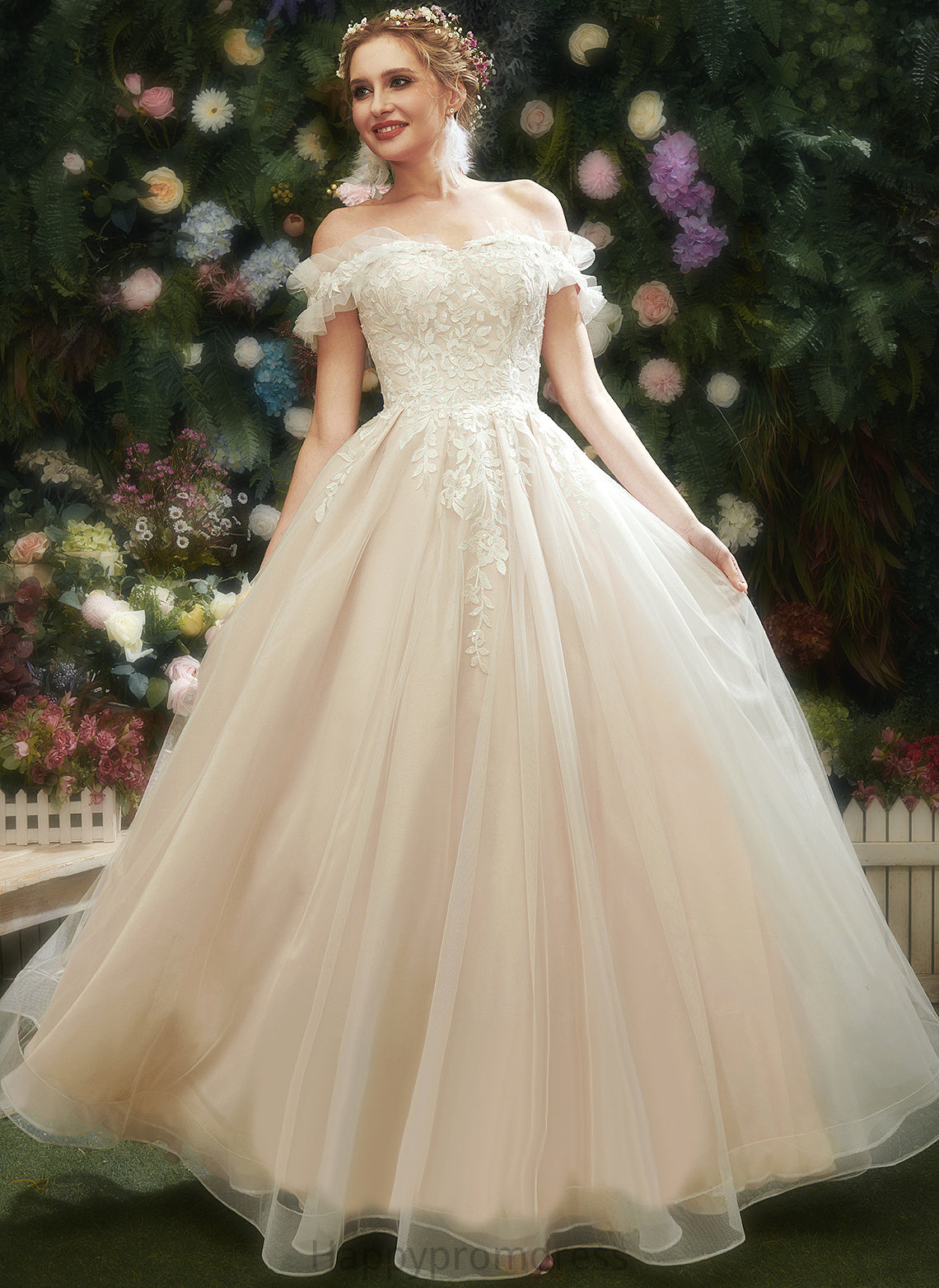 With Sweetheart Wedding Dresses Tulle Sequins Adeline Wedding Floor-Length A-Line Dress Lace