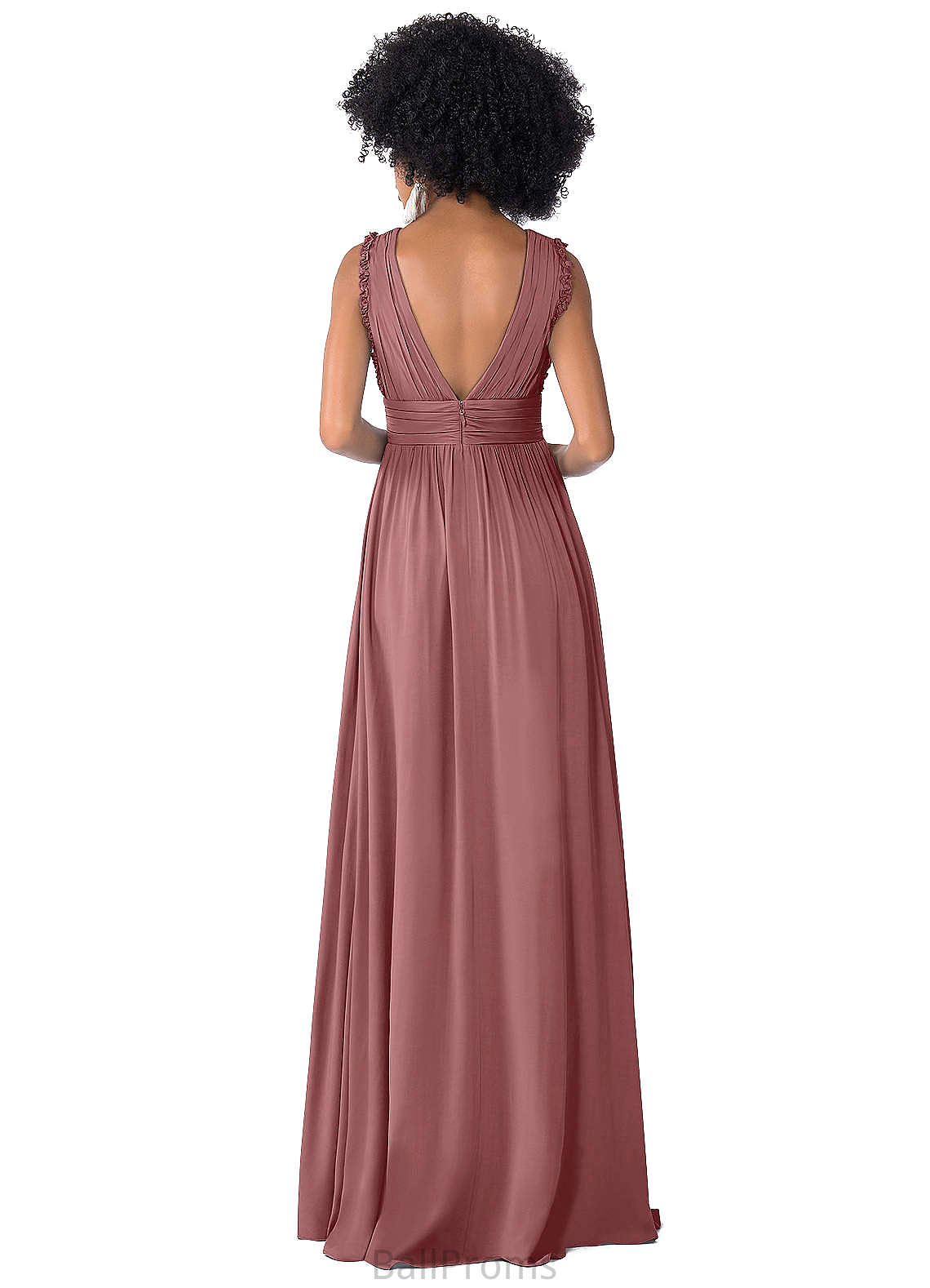 Jolie A-Line/Princess Scoop Empire Waist Floor Length Sleeveless Bridesmaid Dresses