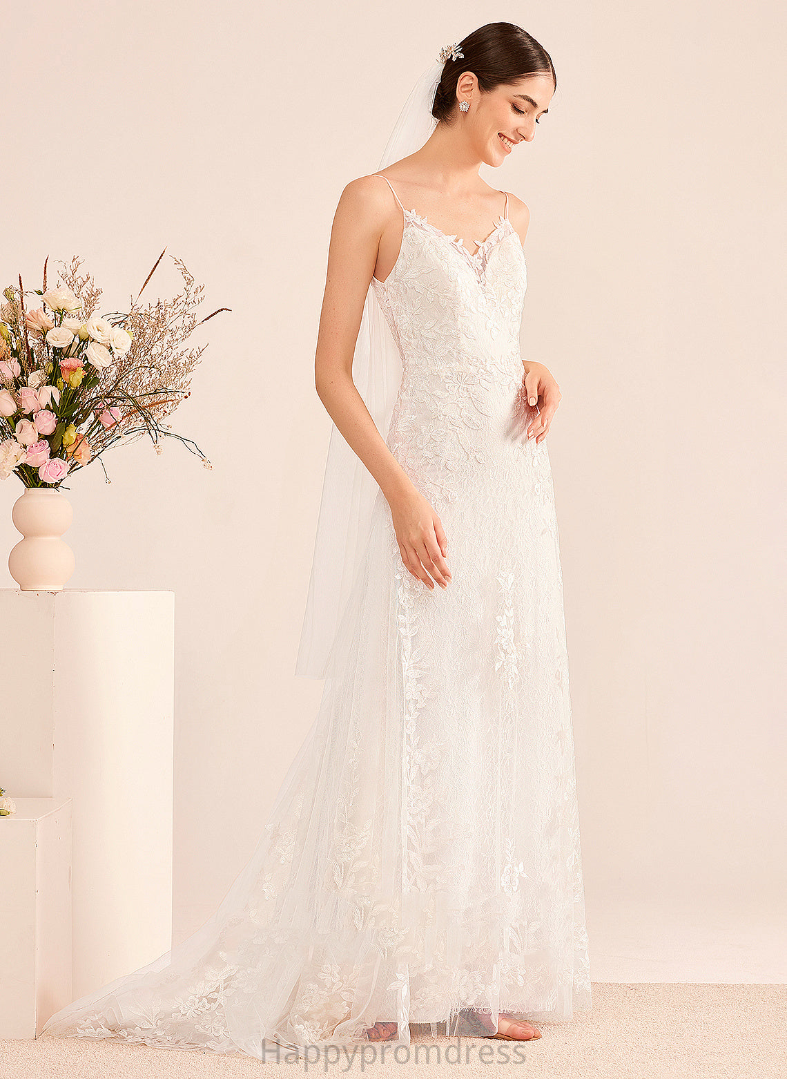 Train Lace Court With Wedding Wedding Dresses Alyson A-Line Dress Sequins Tulle V-neck