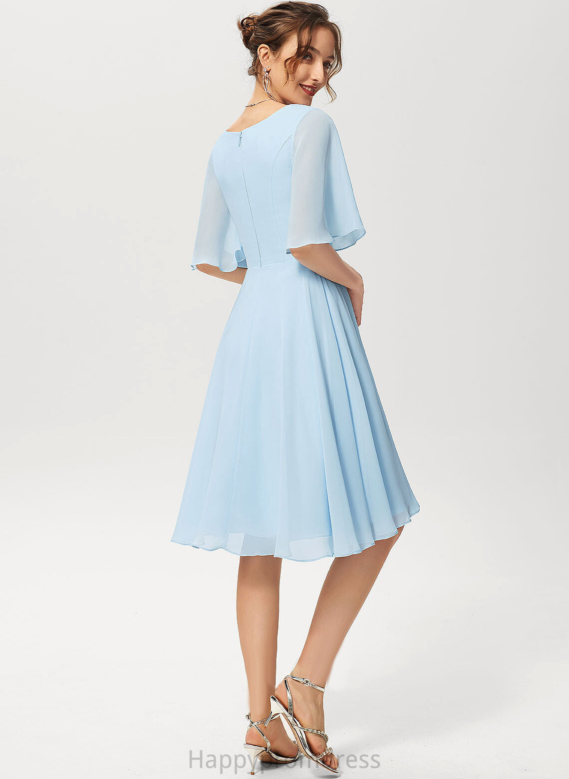 Dress V-neck Knee-Length Chiffon A-Line Shyann Cocktail Dresses Cocktail