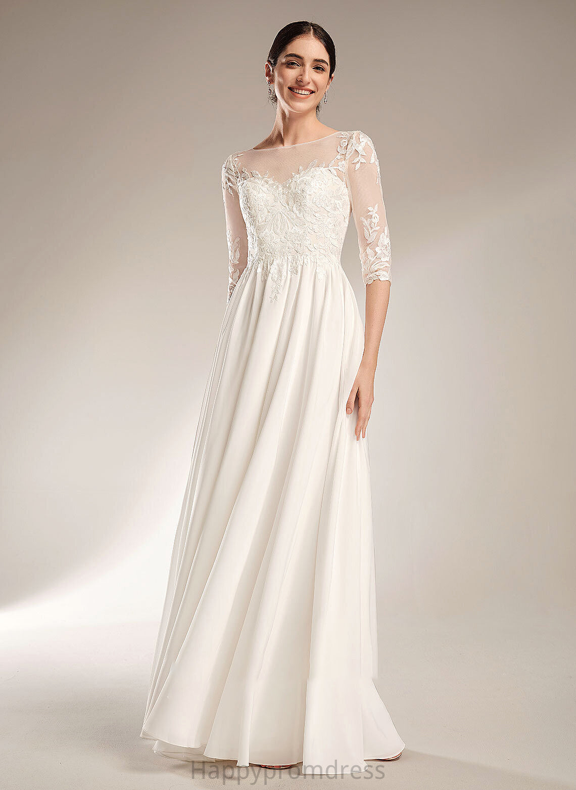 Wedding Dresses Wedding Sweep With Stella Illusion Sequins Dress Train A-Line