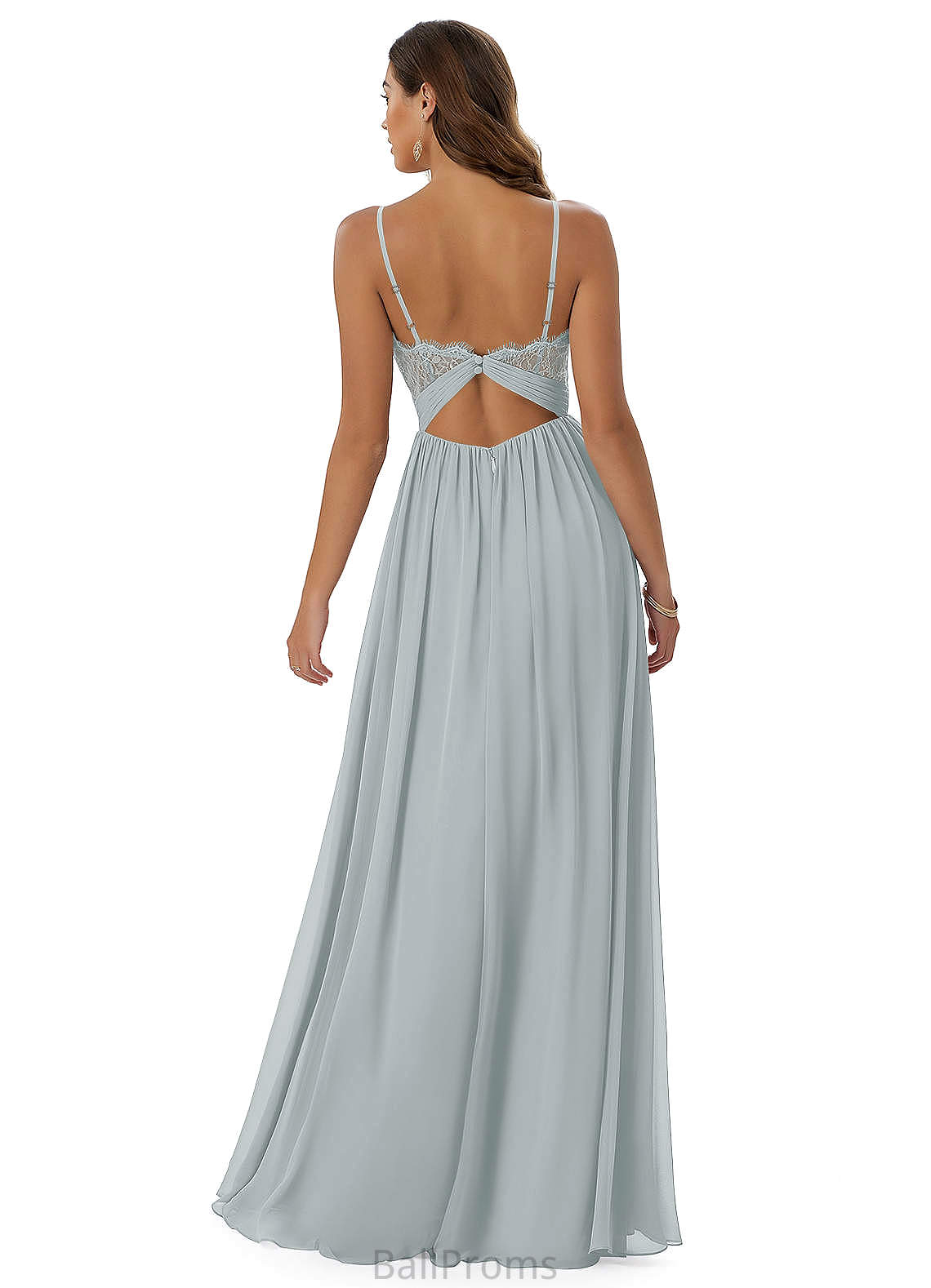 Xiomara V-Neck Natural Waist Sleeveless Floor Length A-Line/Princess Bridesmaid Dresses