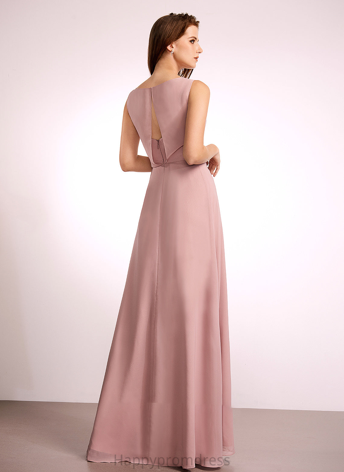 Straps Fabric Embellishment Silhouette Length Floor-Length A-Line Bow(s) Prudence A-Line/Princess V-Neck Natural Waist Bridesmaid Dresses