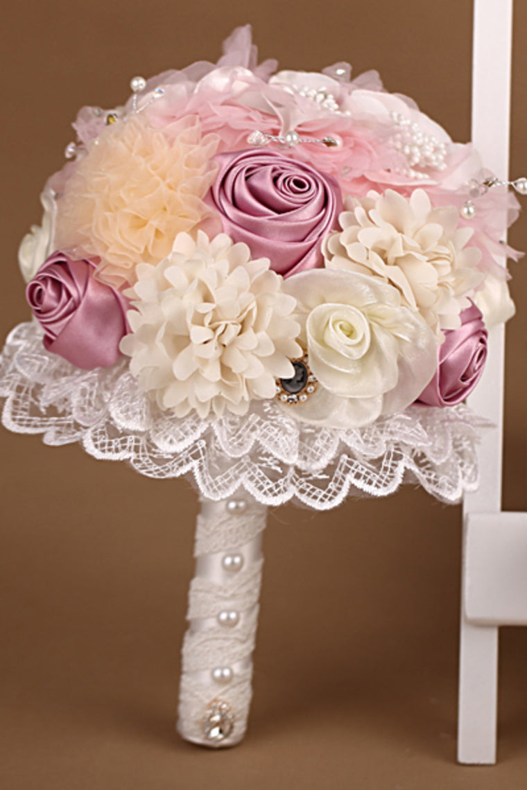 Wedding Flowers Rhinestone Round Roses Bouquets (26*22cm)