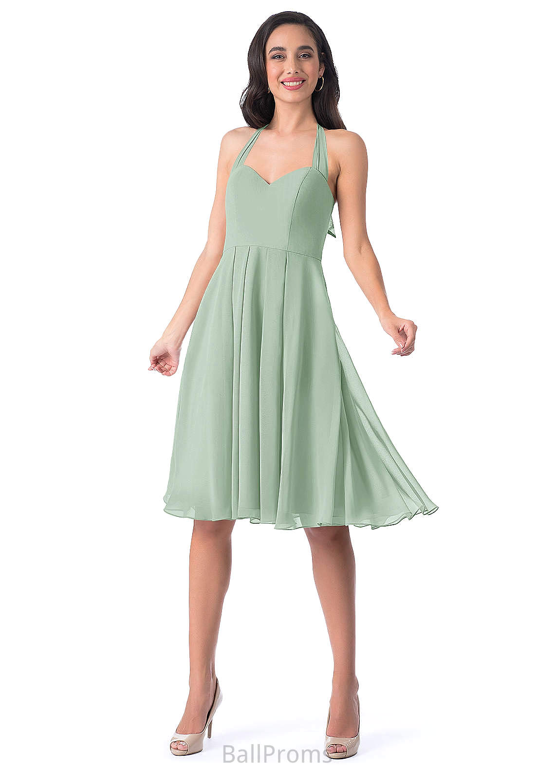 Valeria Sleeveless Floor Length A-Line/Princess Scoop Natural Waist Bridesmaid Dresses