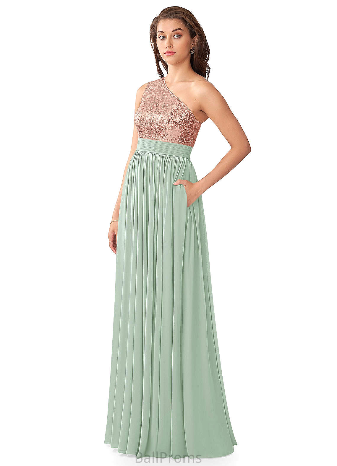 Ashlyn A-Line/Princess Floor Length Natural Waist Straps Sleeveless Bridesmaid Dresses