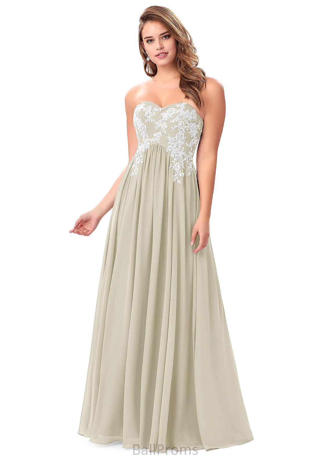 Danika Tea Length Sleeveless Natural Waist A-Line/Princess Spaghetti Staps Bridesmaid Dresses