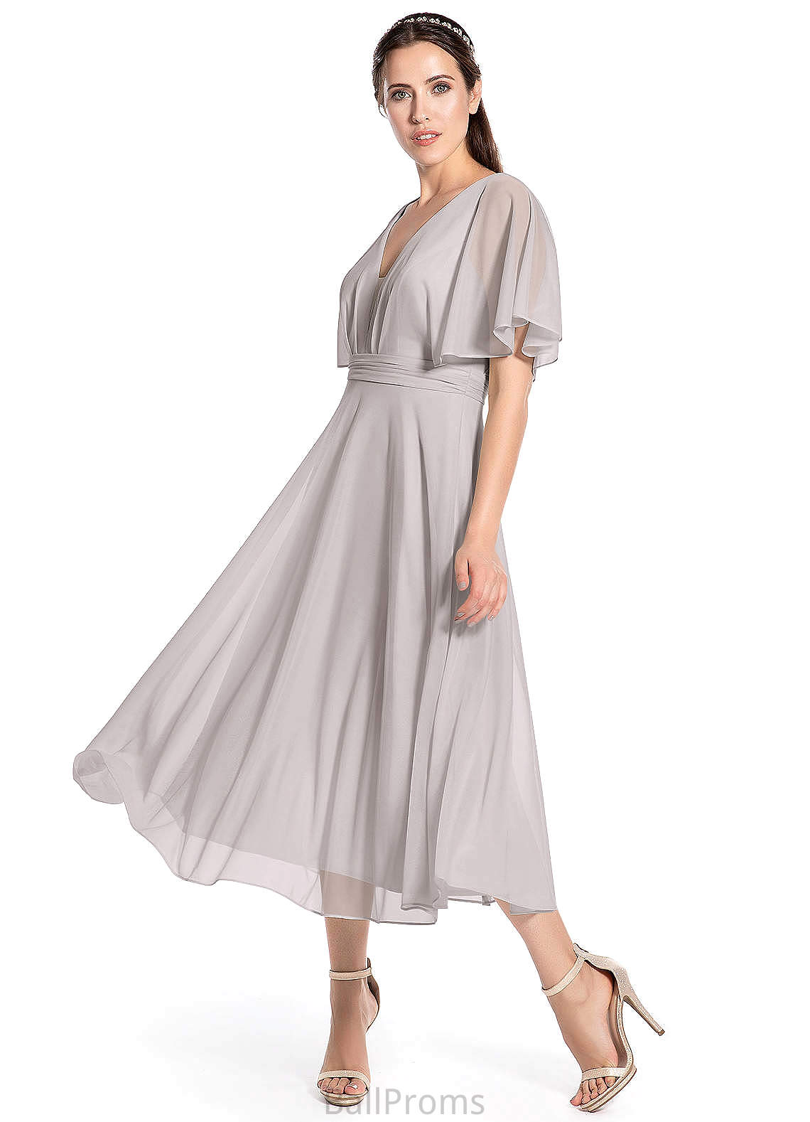 Skyla A-Line/Princess Sleeveless Floor Length Natural Waist Off The Shoulder Bridesmaid Dresses