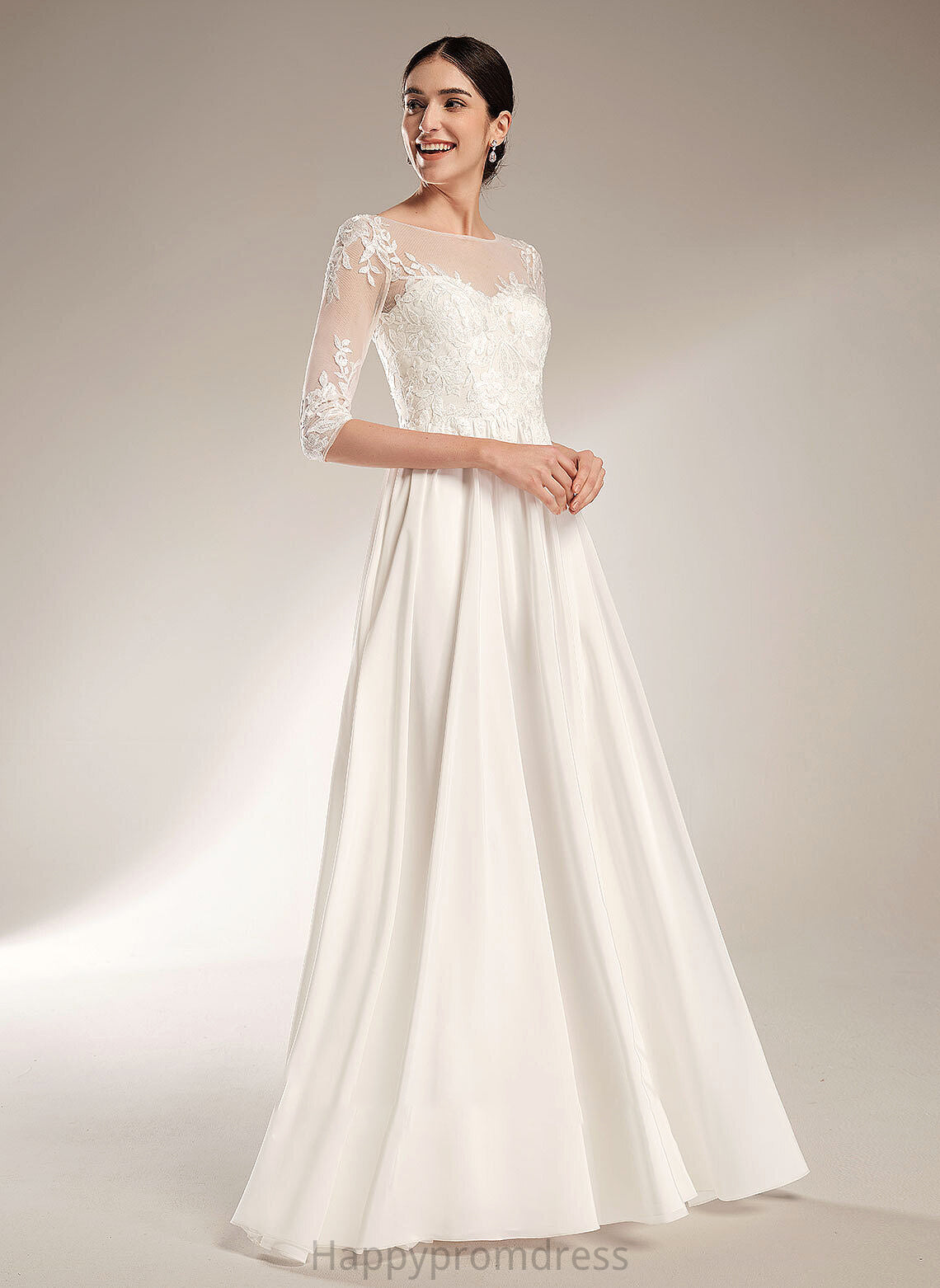 Wedding Dresses Wedding Sweep With Stella Illusion Sequins Dress Train A-Line