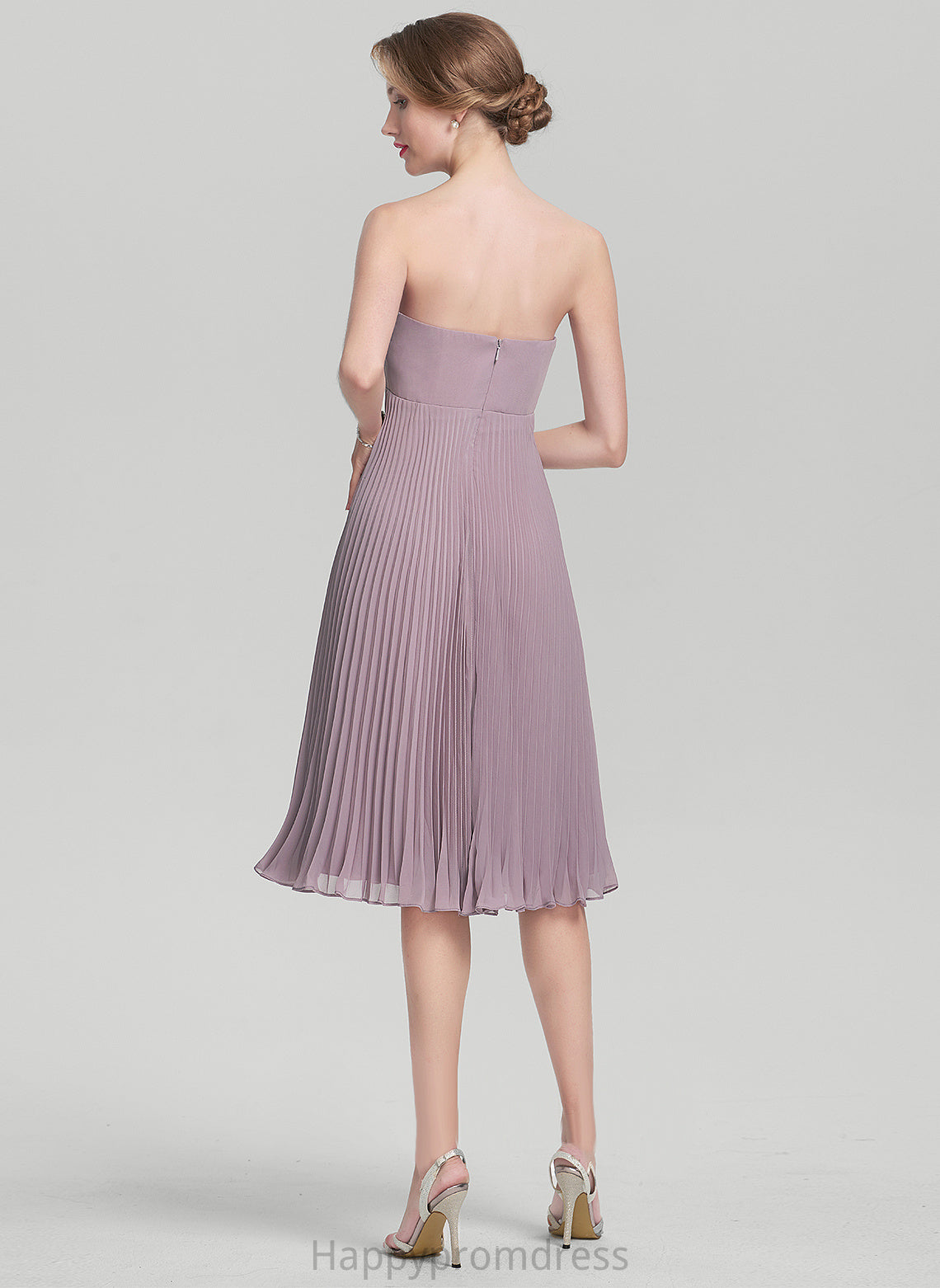 Sweetheart A-Line Dress Pleated With Knee-Length Chiffon Cocktail Marlene Cocktail Dresses