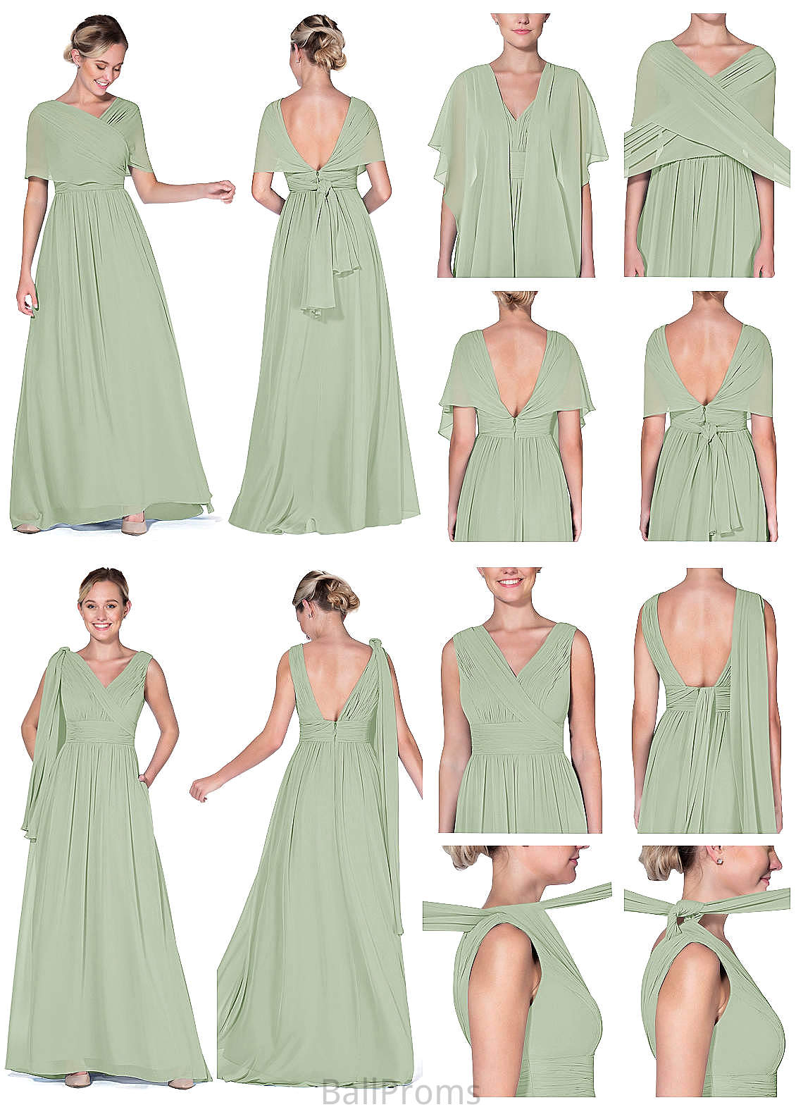 Kamari Natural Waist A-Line/Princess Floor Length Sleeveless Scoop Bridesmaid Dresses