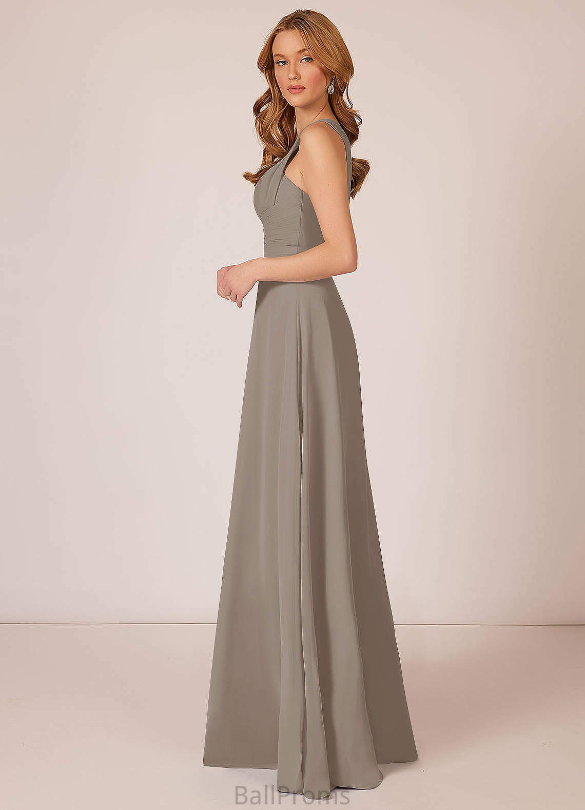 Zara Natural Waist Floor Length Sleeveless Sweetheart A-Line/Princess Bridesmaid Dresses