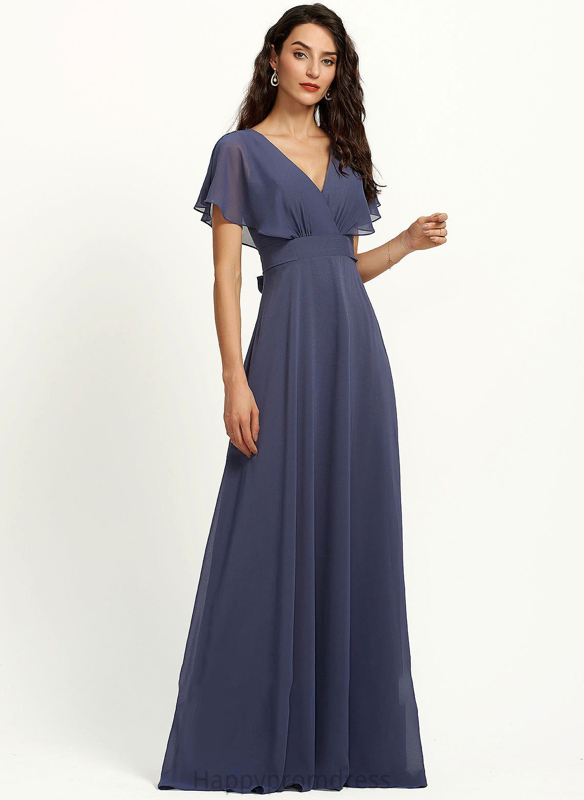 Neckline Fabric Silhouette Length V-neck Floor-Length A-Line Straps Gabriella Floor Length Sheath/Column Sleeveless Bridesmaid Dresses