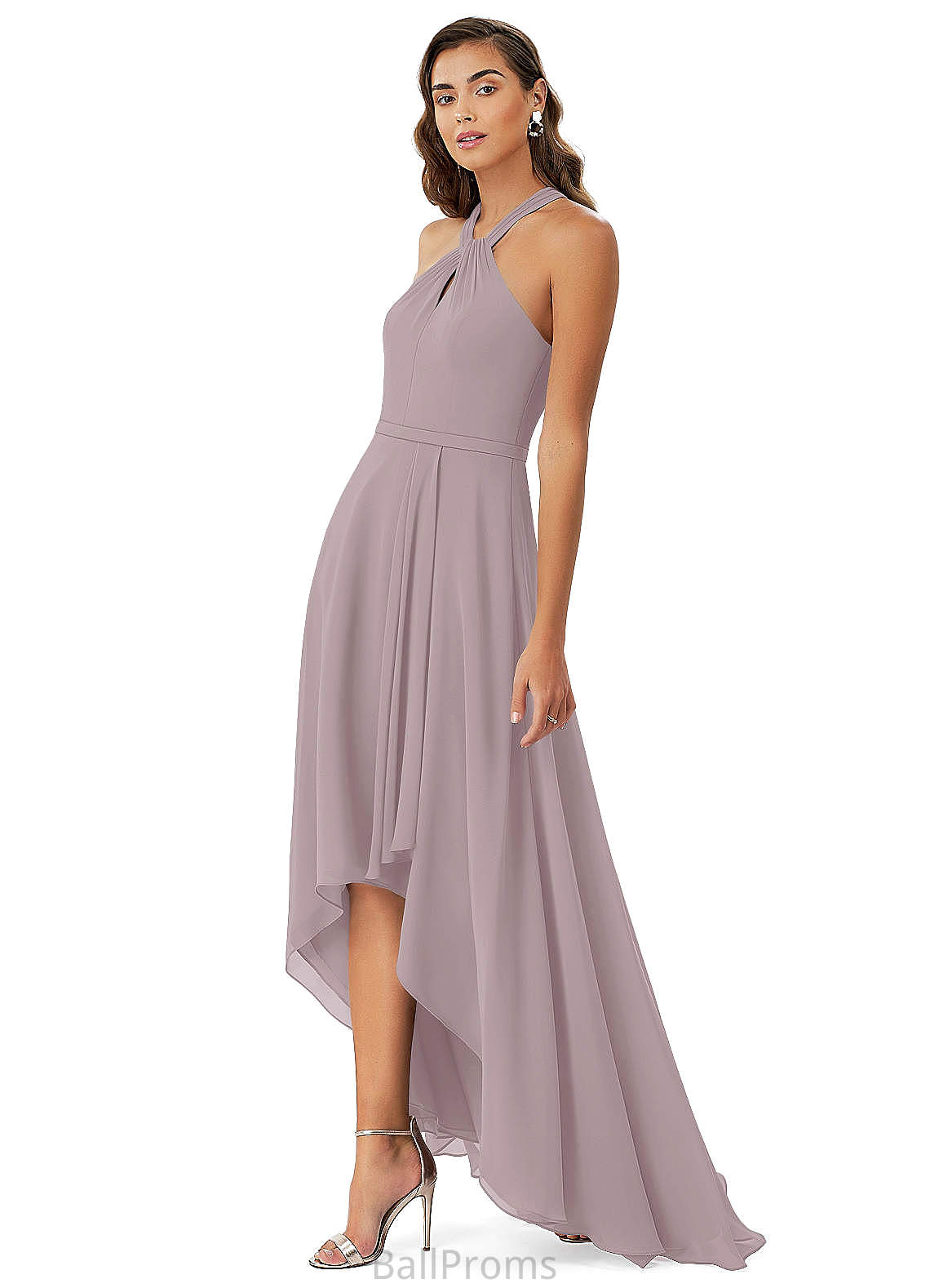 Talia Natural Waist Floor Length A-Line/Princess Spaghetti Staps Sleeveless Bridesmaid Dresses