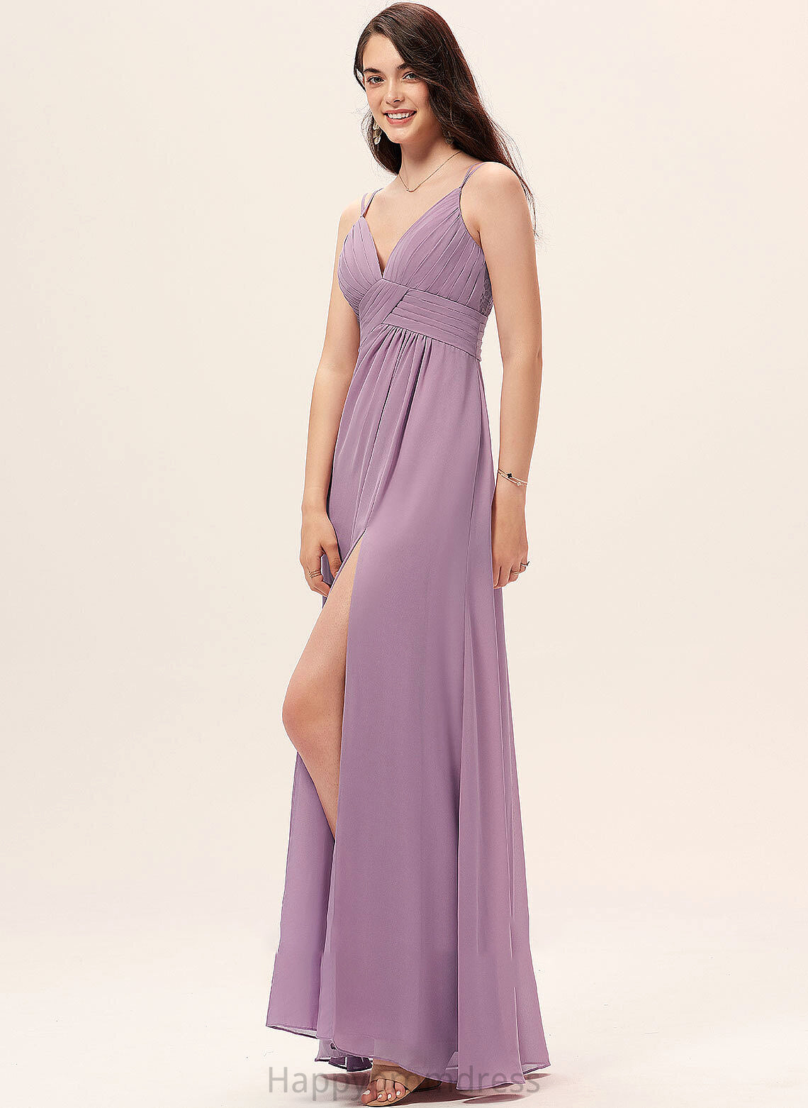 Floor-Length Sweetheart Fabric A-Line Length Straps Silhouette Neckline Tara Scoop Sleeveless A-Line/Princess Bridesmaid Dresses