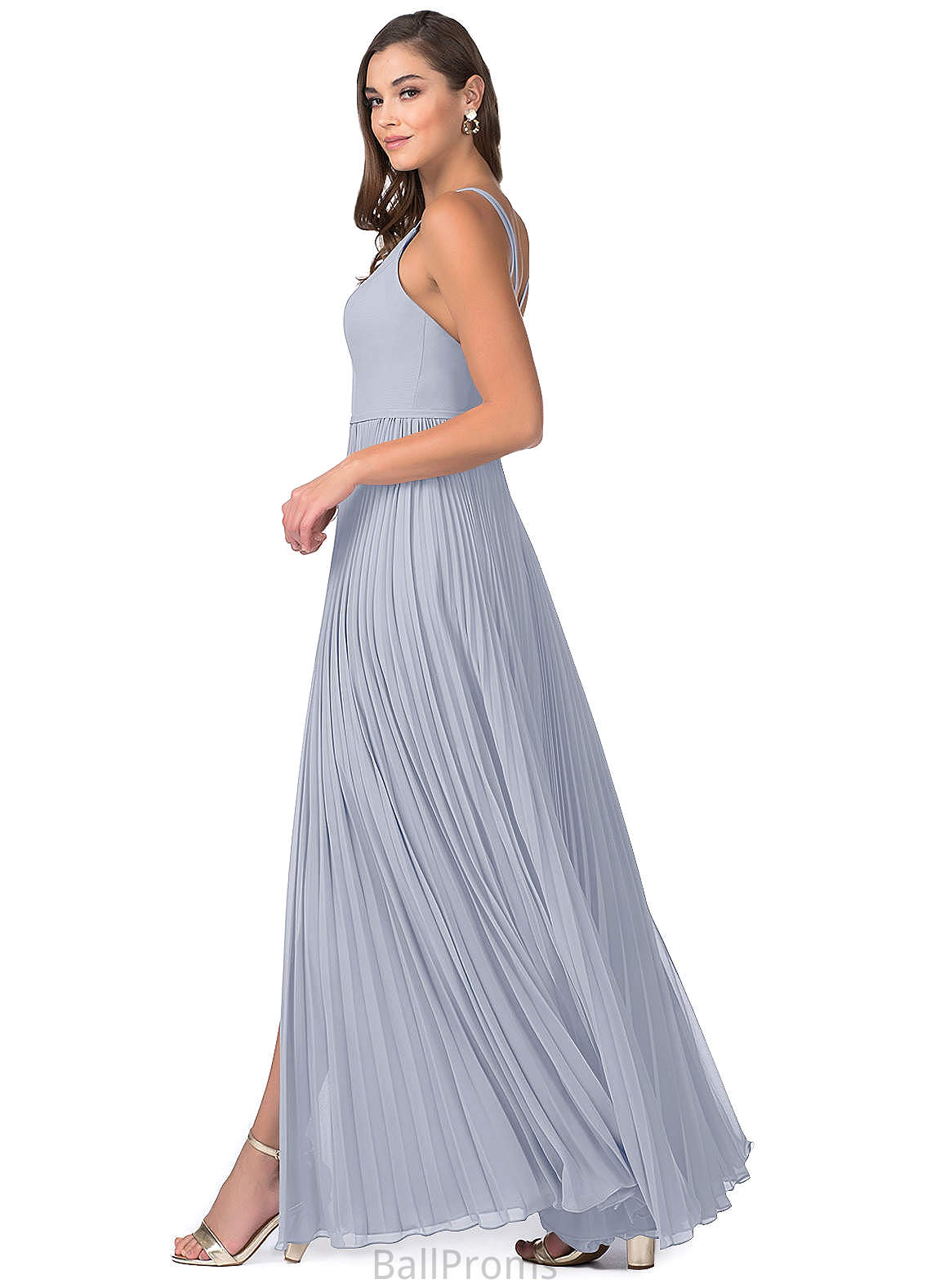 Yaretzi Spaghetti Staps A-Line/Princess Floor Length Sleeveless Natural Waist Bridesmaid Dresses