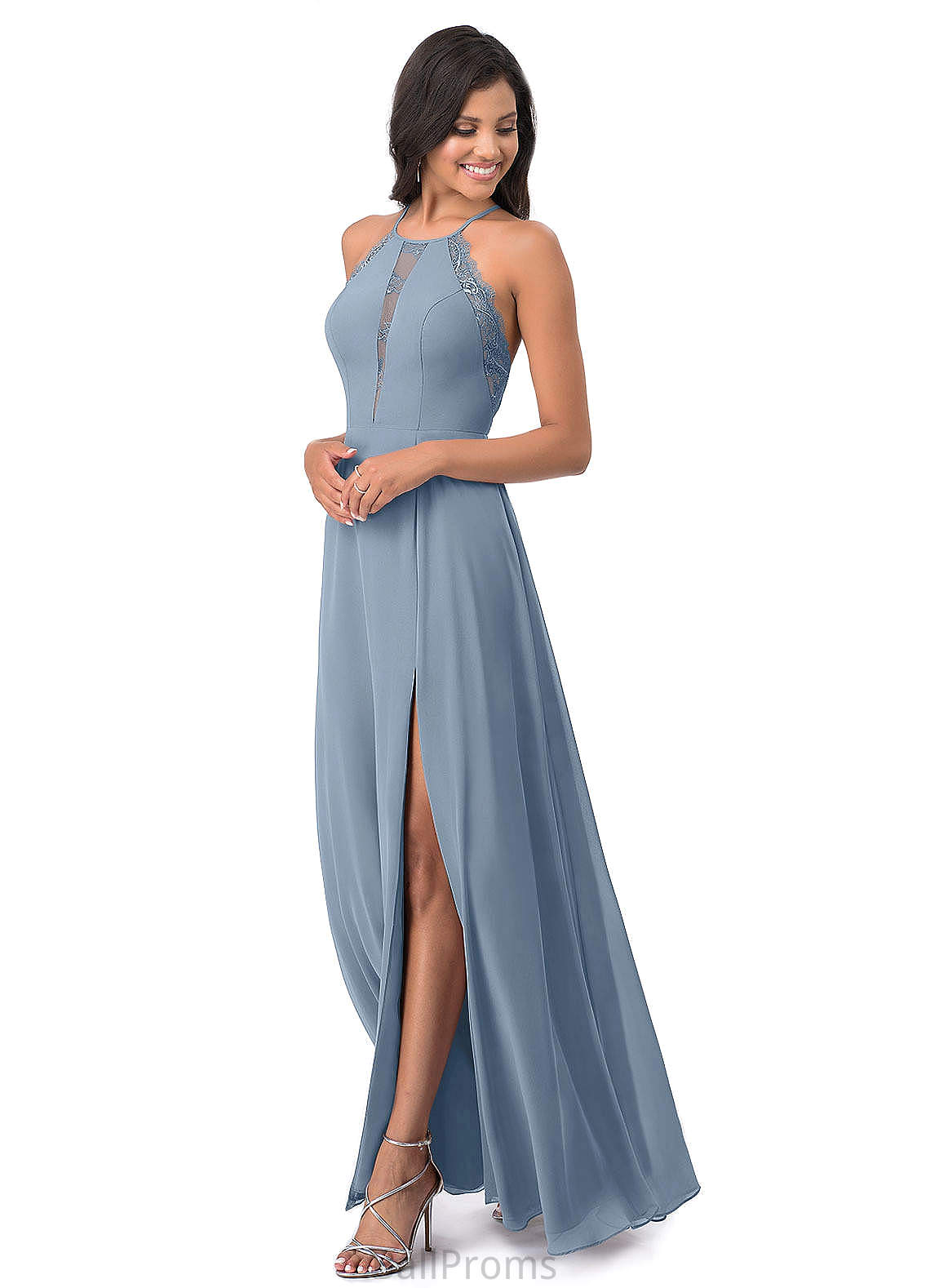 Teresa Floor Length Sleeveless A-Line/Princess Natural Waist Straps Bridesmaid Dresses