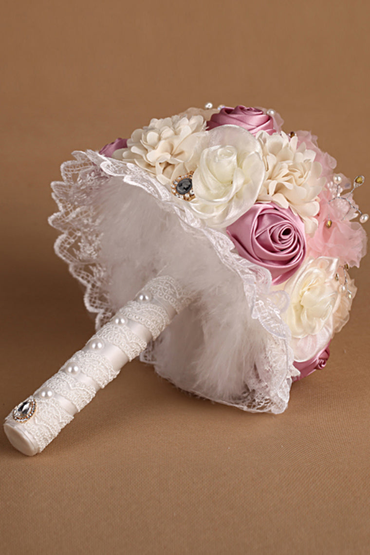 Wedding Flowers Rhinestone Round Roses Bouquets (26*22cm)