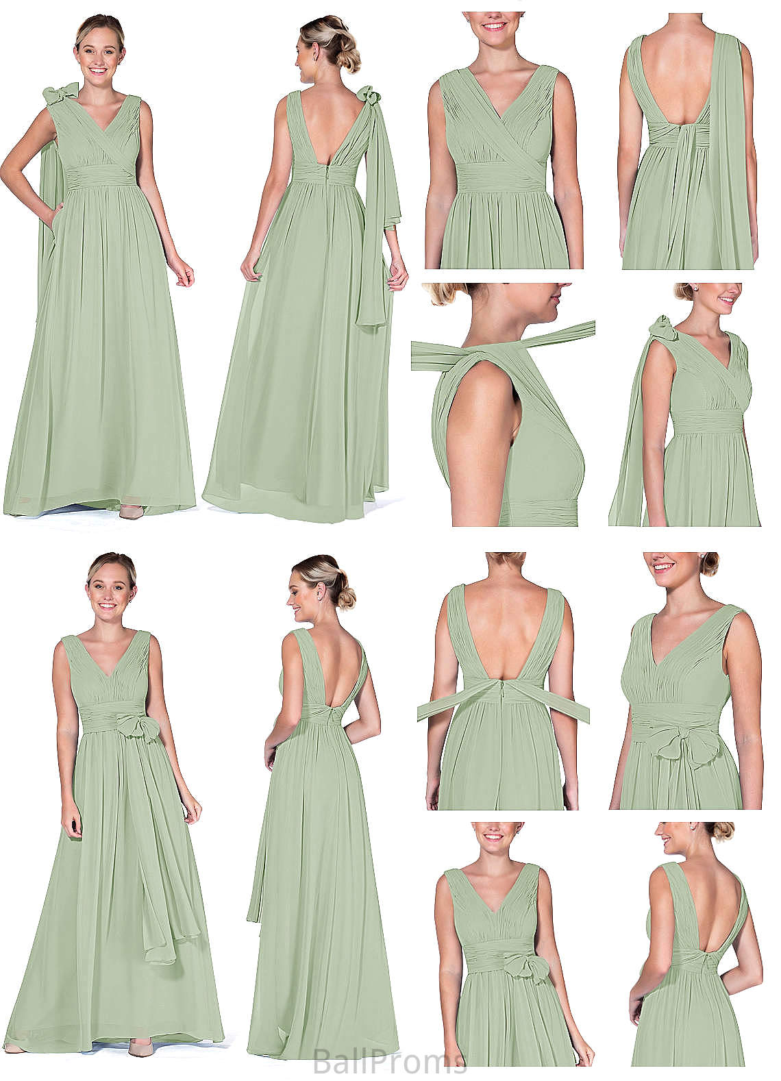 Kamari Natural Waist A-Line/Princess Floor Length Sleeveless Scoop Bridesmaid Dresses