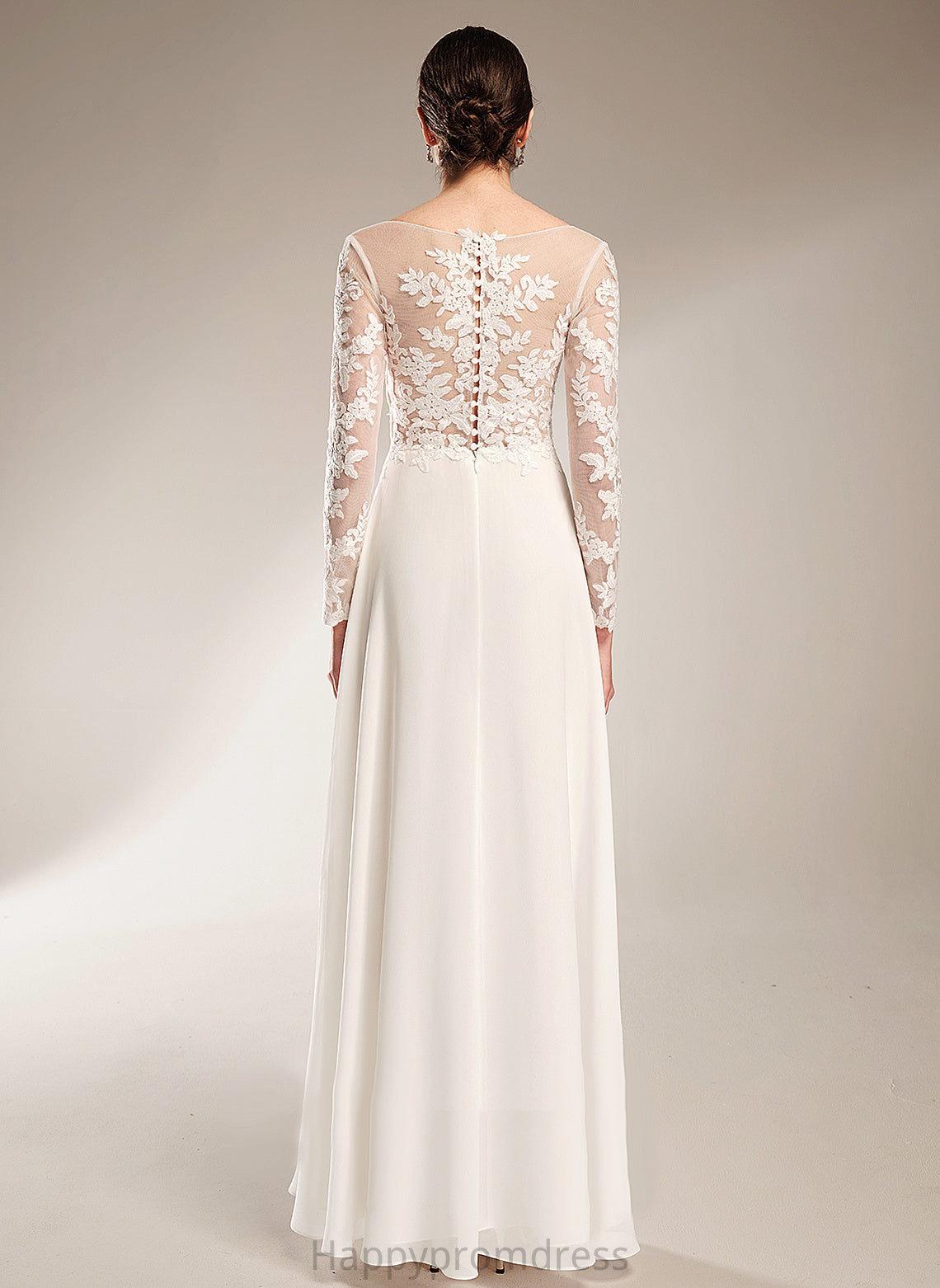 Wedding Dresses Dress Eliza Wedding V-neck A-Line Lace Floor-Length Chiffon