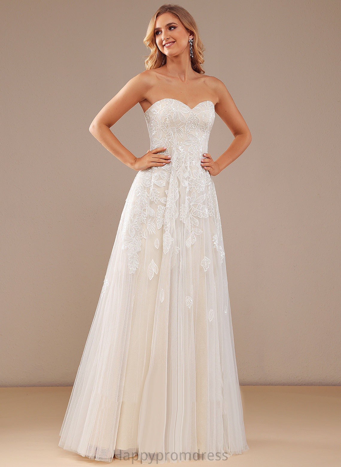 With Lace Sequins Floor-Length Daniella Dress Wedding Dresses Sweetheart Wedding A-Line