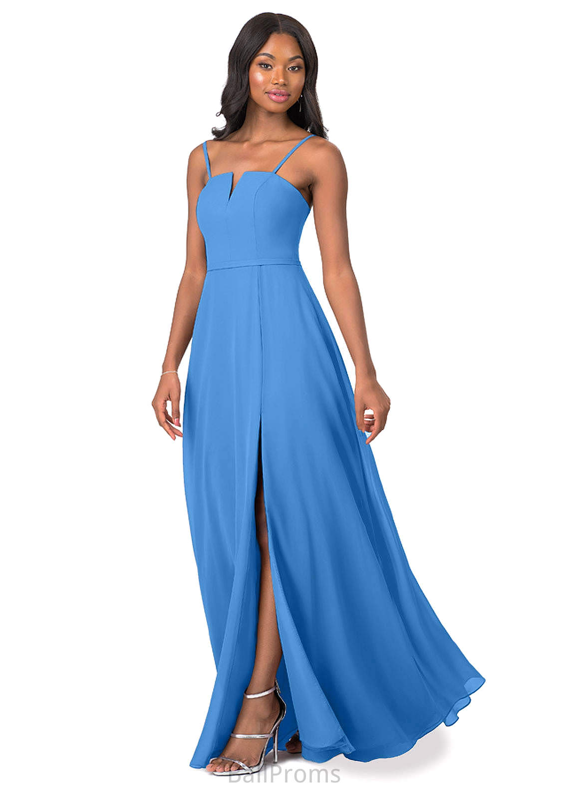 Yadira Floor Length Scoop Sleeveless A-Line/Princess Natural Waist Bridesmaid Dresses