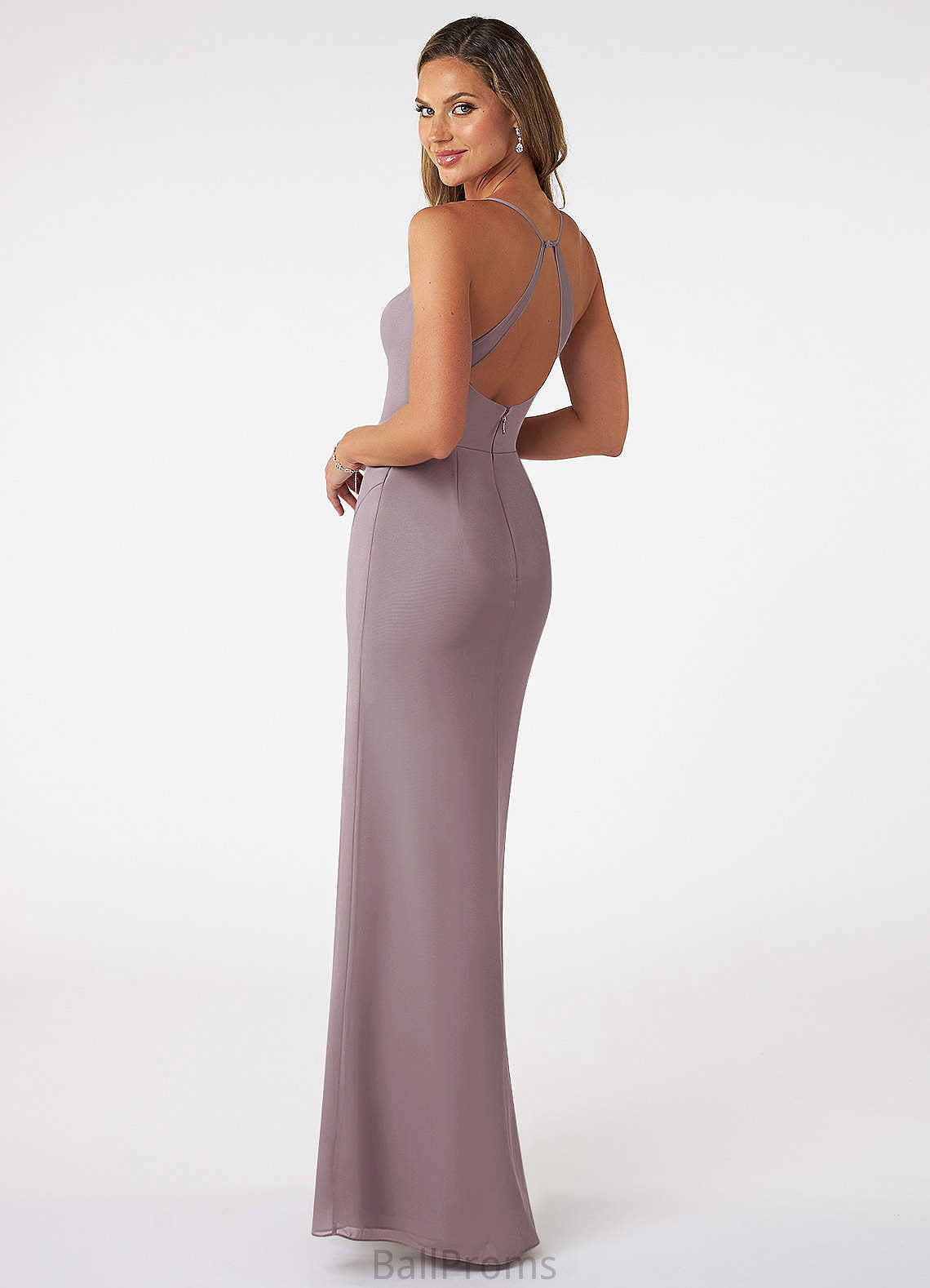 Yadira Floor Length A-Line/Princess Sleeveless V-Neck Natural Waist Bridesmaid Dresses