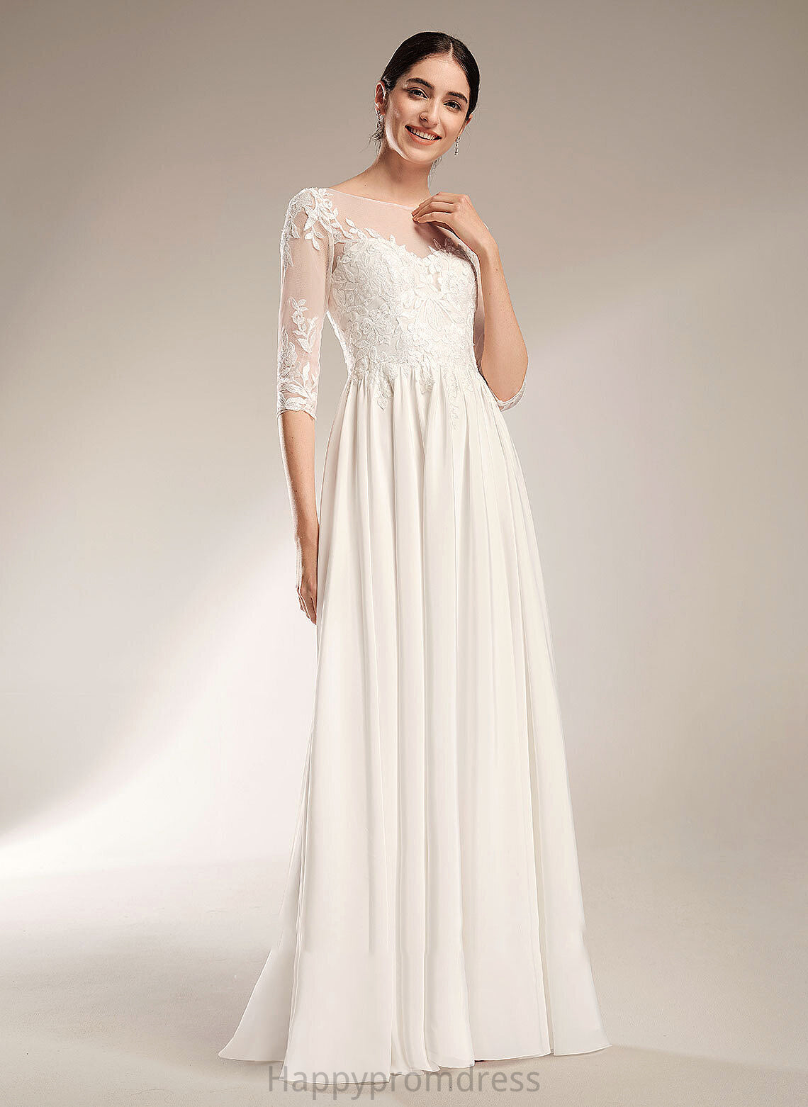 Wedding Dresses Wedding Sweep With Stella Illusion Sequins Dress Train A-Line