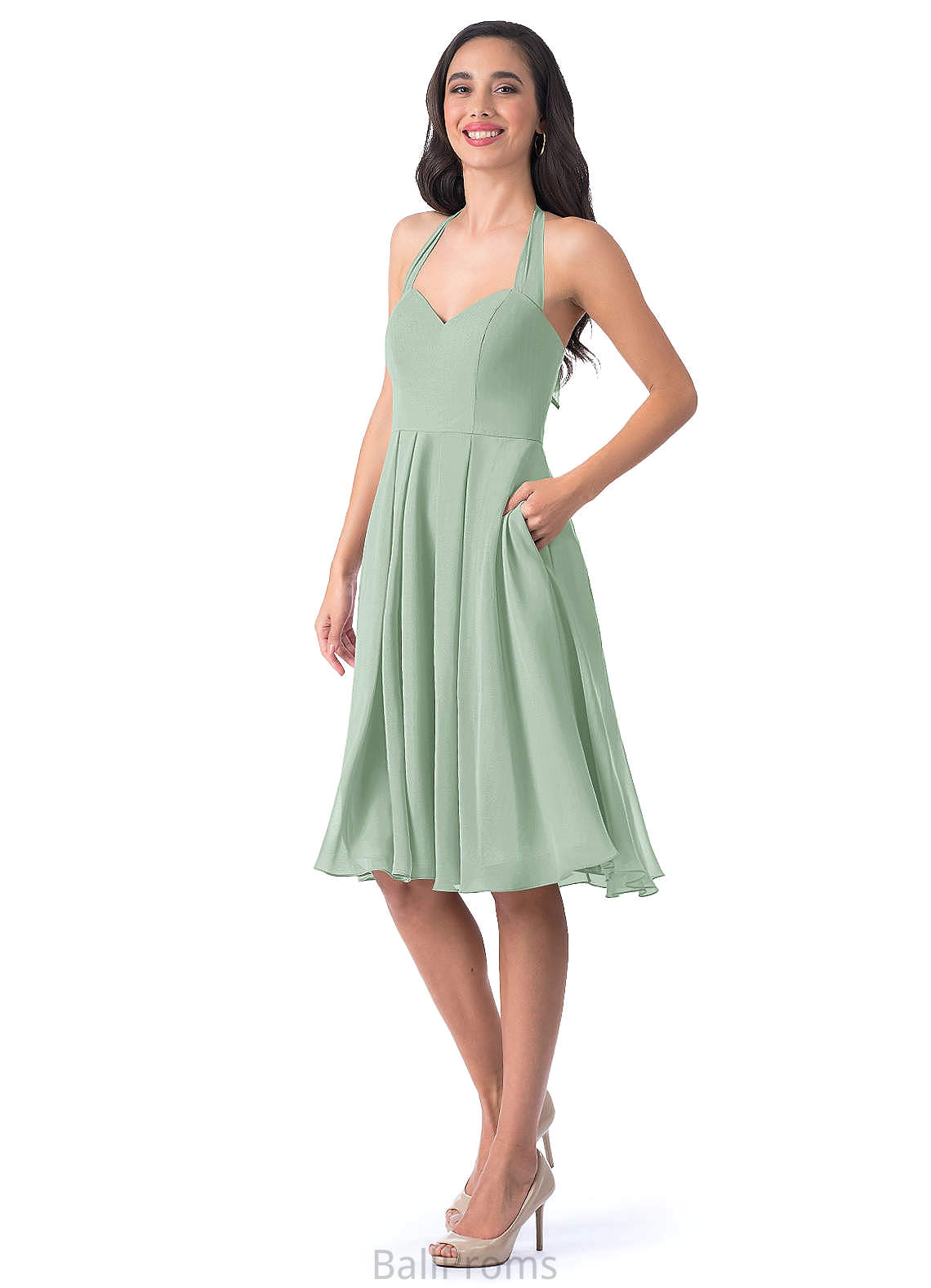 Valeria Sleeveless Floor Length A-Line/Princess Scoop Natural Waist Bridesmaid Dresses