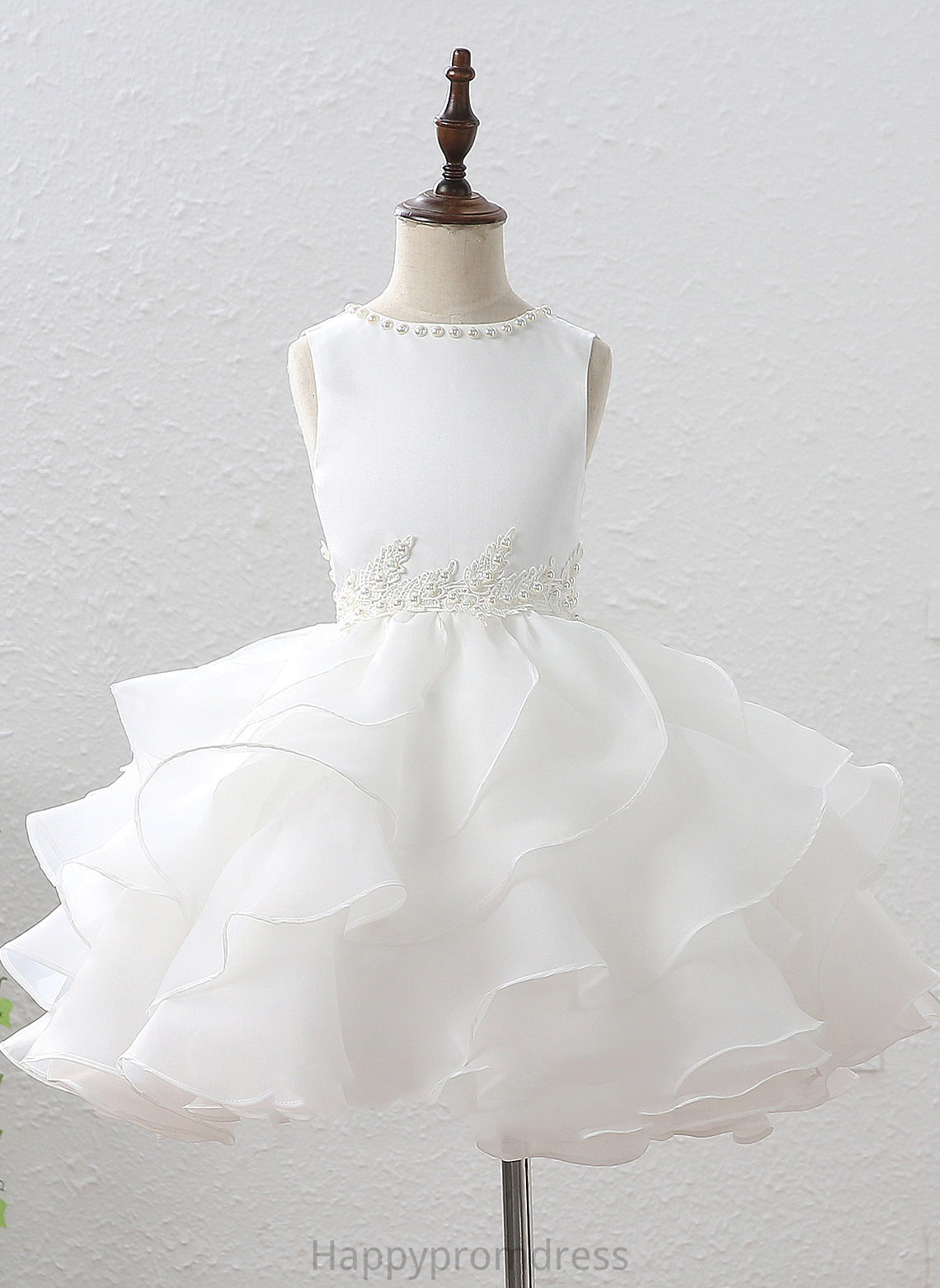 Flower Girl Dresses Maureen Ruffles/Beading/Appliques Court Train - Girl Dress Organza/Satin With Sleeveless Flower Ball-Gown/Princess Neck Scoop