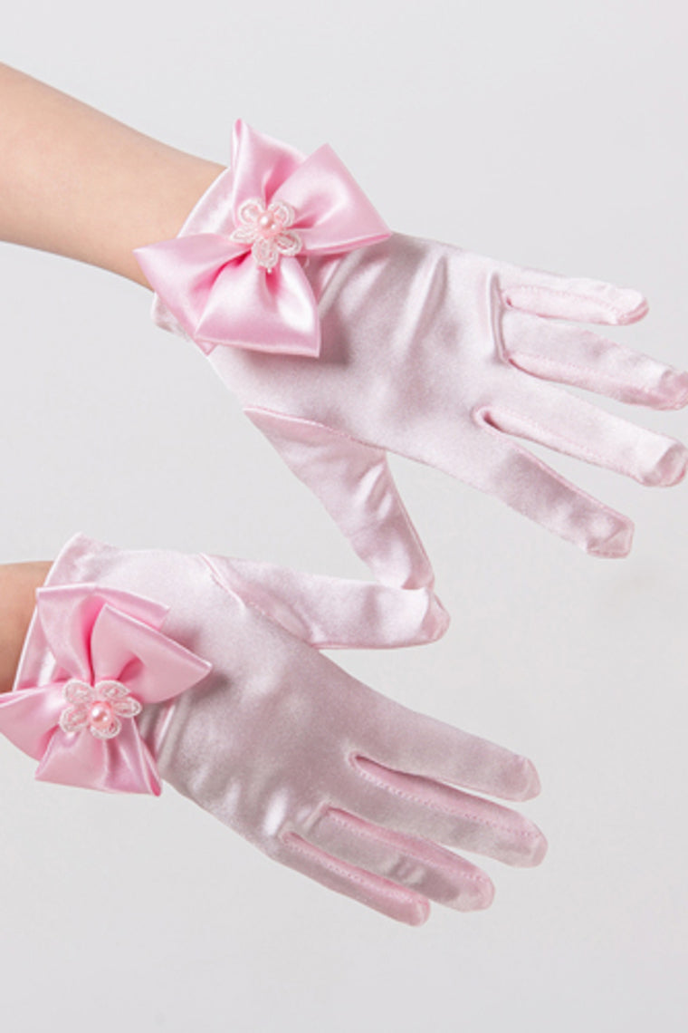 Wrist Length Wedding Flower Girl Gloves