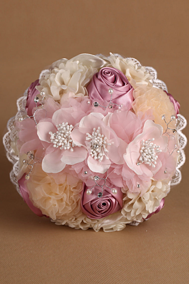 Wedding Flowers Rhinestone Round Roses Bouquets (26*22cm)