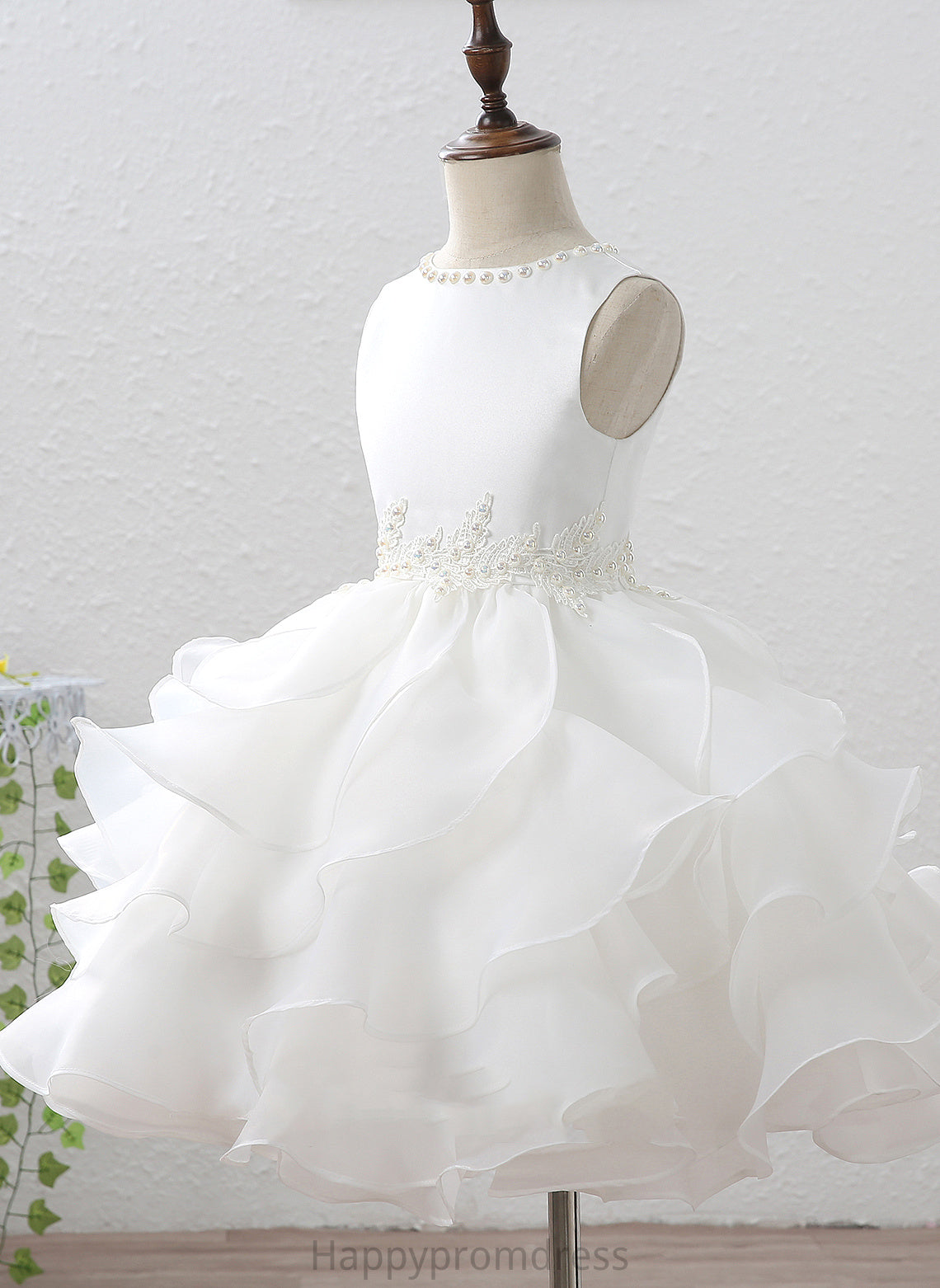 Flower Girl Dresses Maureen Ruffles/Beading/Appliques Court Train - Girl Dress Organza/Satin With Sleeveless Flower Ball-Gown/Princess Neck Scoop