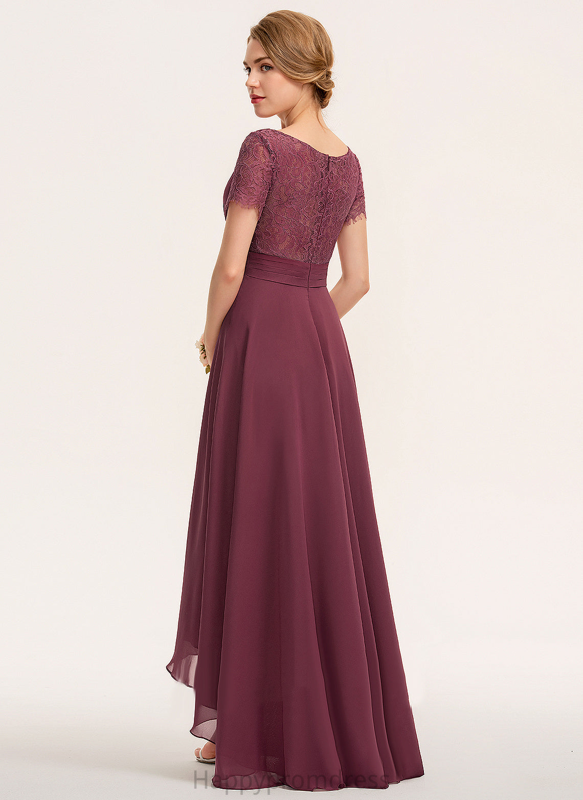 V-neck A-Line Embellishment Length Neckline Asymmetrical Fabric Pleated Silhouette Finley A-Line/Princess Scoop Bridesmaid Dresses