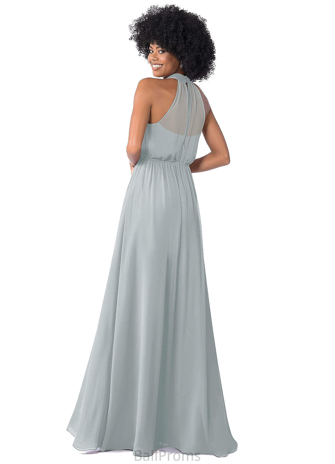 Valeria A-Line/Princess Natural Waist One Shoulder Floor Length Sleeveless Bridesmaid Dresses