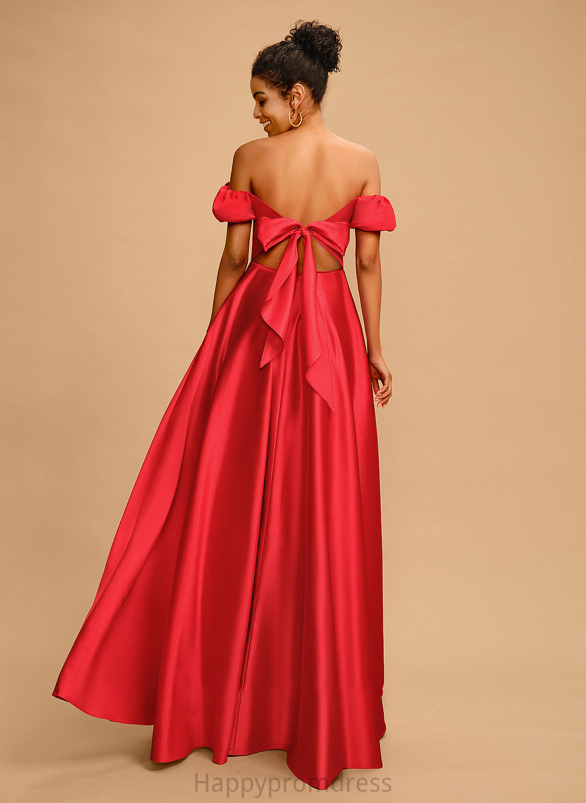 Sweetheart Off-the-Shoulder With Prom Dresses Satin Ball-Gown/Princess Bow(s) Floor-Length Kassandra