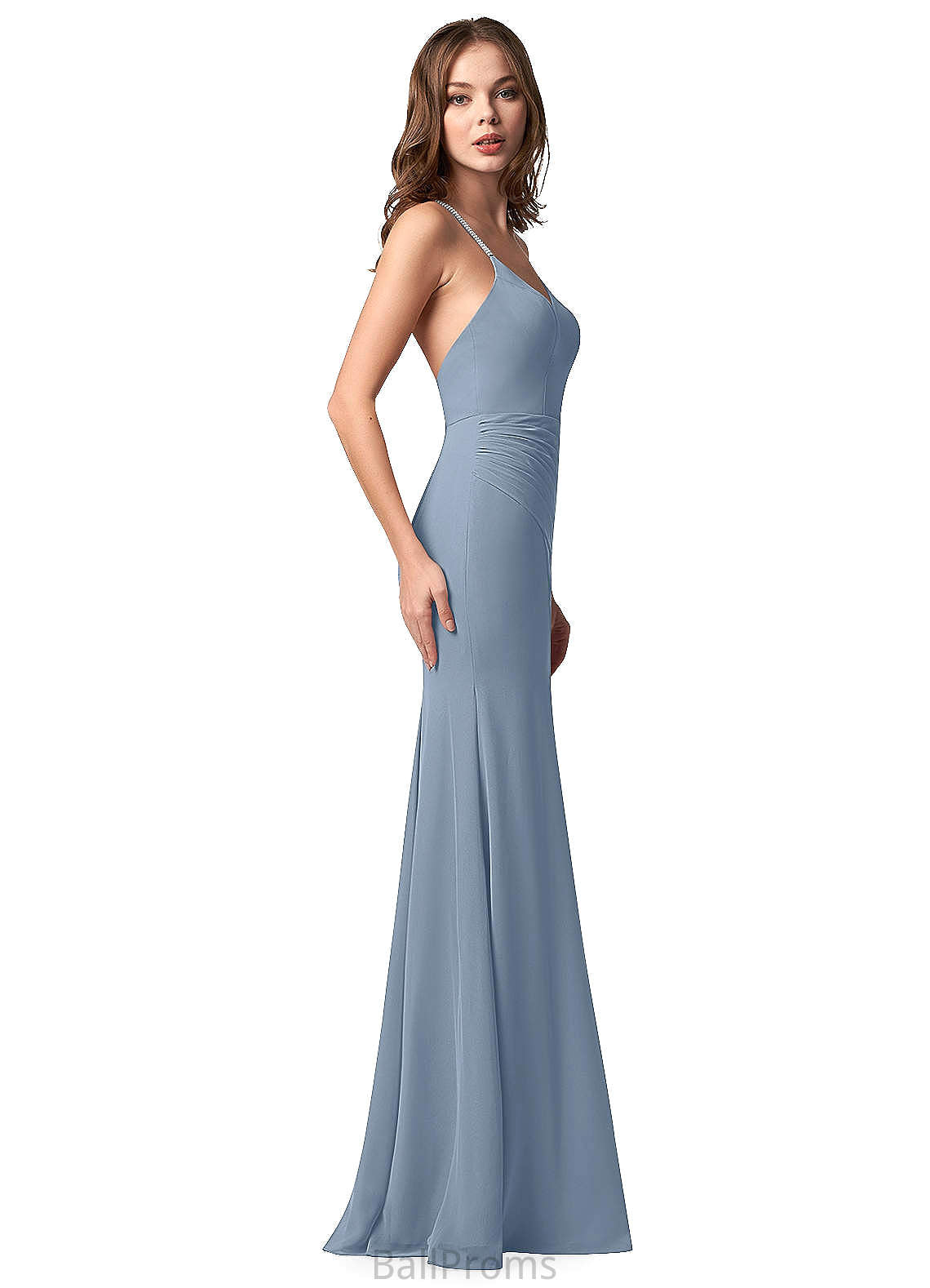 Tiana Natural Waist A-Line/Princess Knee Length V-Neck Bridesmaid Dresses