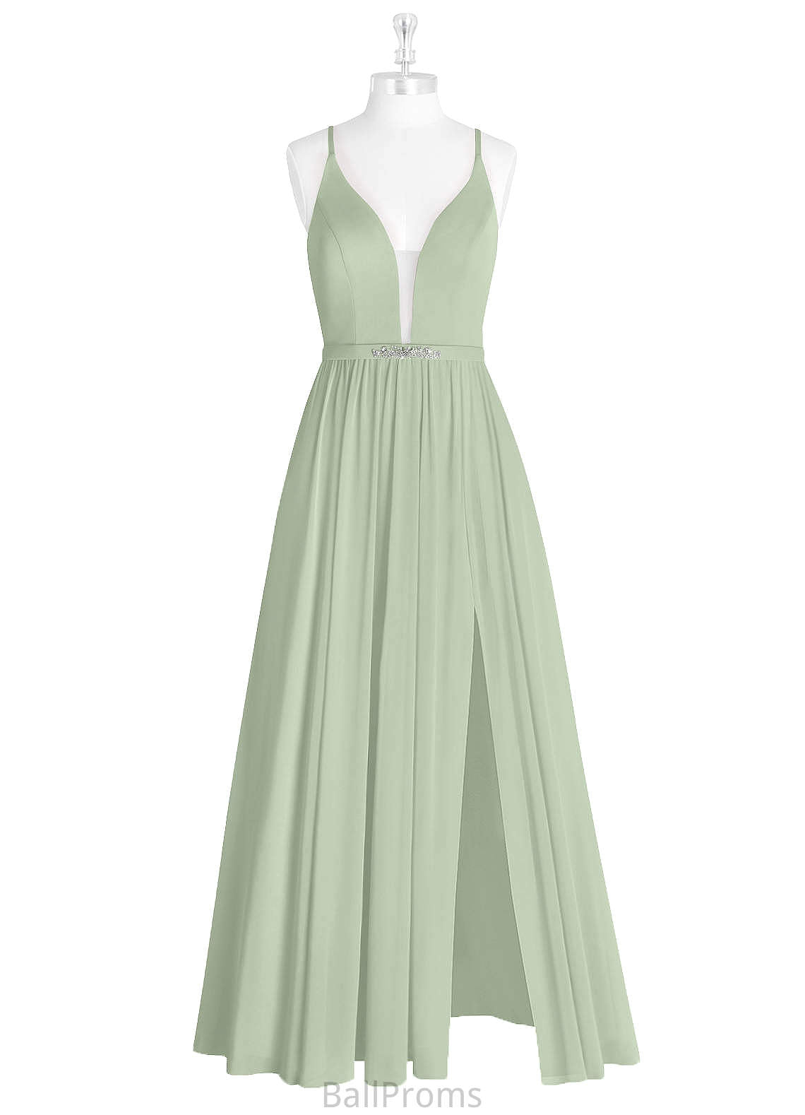 Yvonne V-Neck A-Line/Princess Sleeveless Natural Waist Floor Length Bridesmaid Dresses