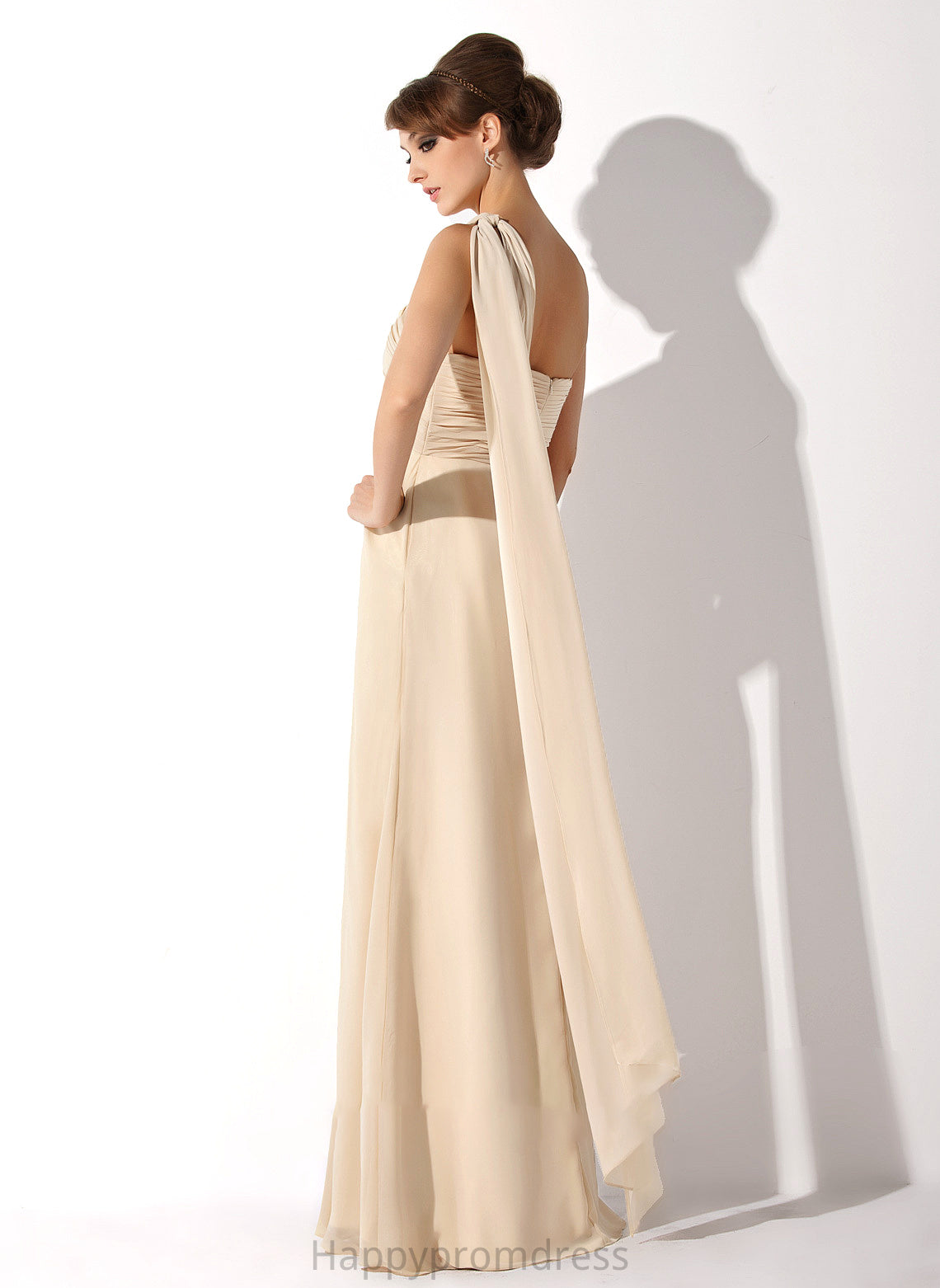 Mother of the Bride Dresses With Chiffon Floor-Length Mother the Dress Empire Bride Ruffle of Brisa One-Shoulder